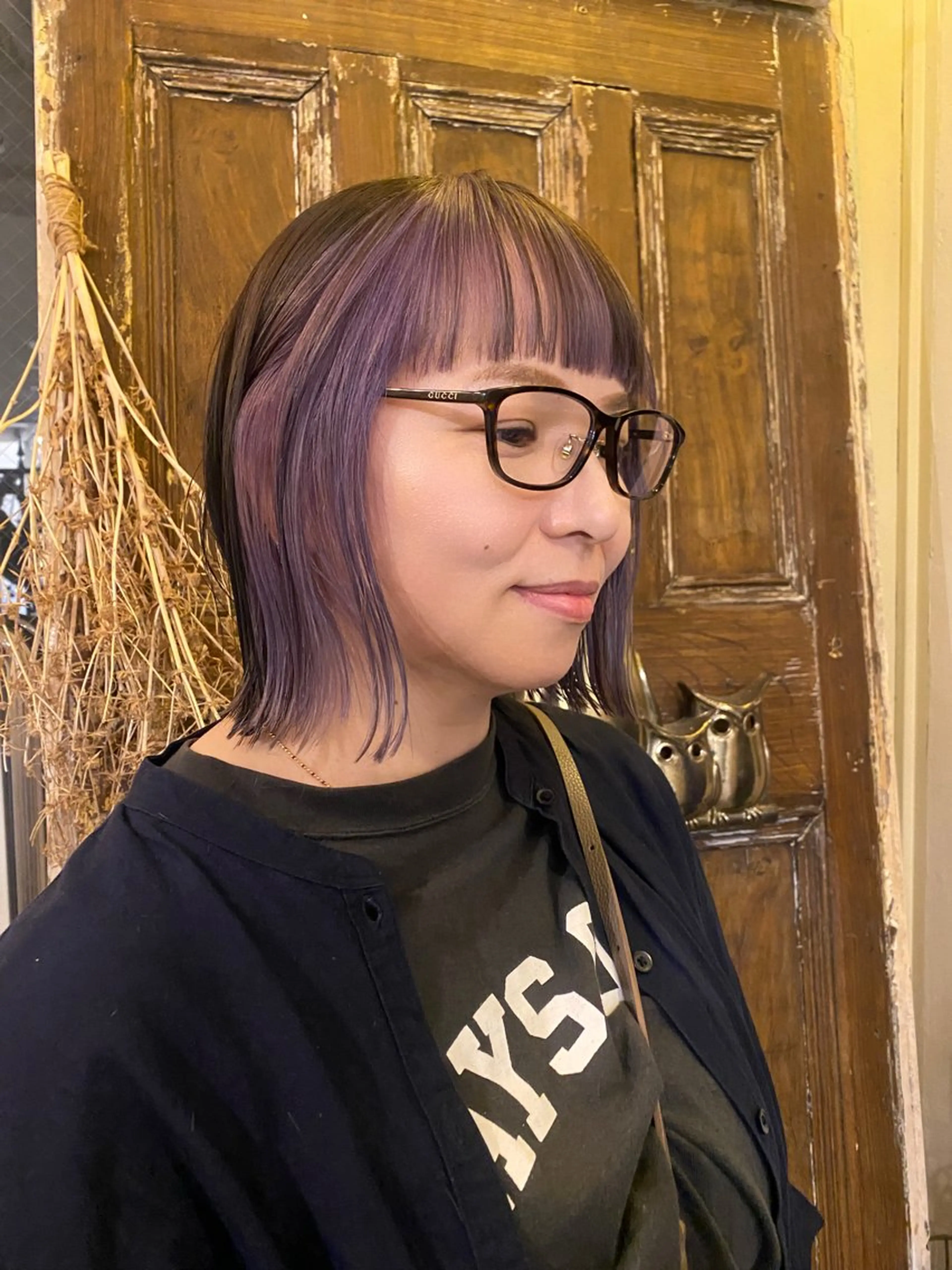 ミディアム ヘアカラー ヒラカホ/ ブリーチ/似合わせのヘアスタイル