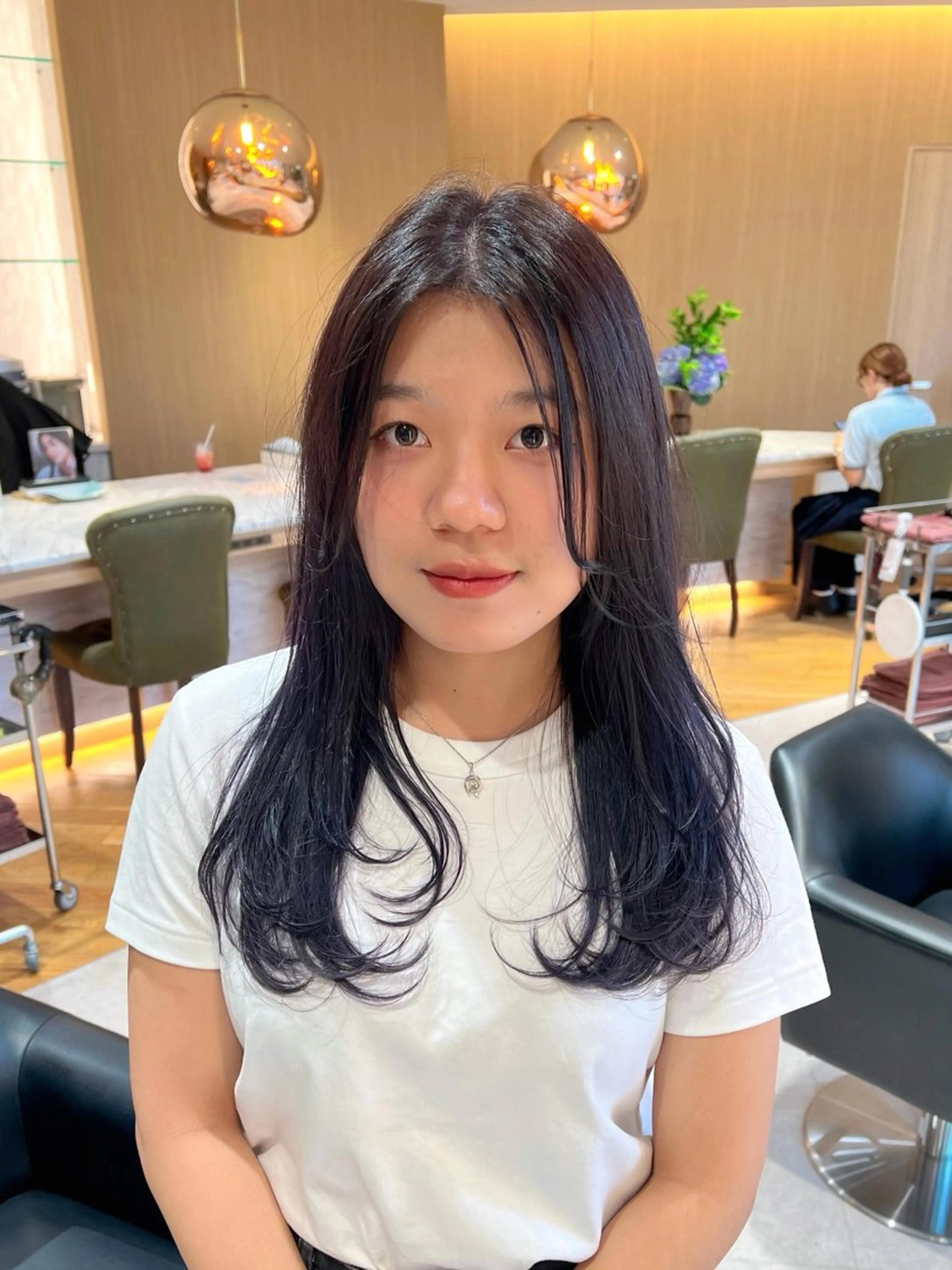 ロング カラー 顔周りカット レイヤーカット ロング カット ヘアカラー 海外レイヤー/ 梅田美容室のヘアスタイル