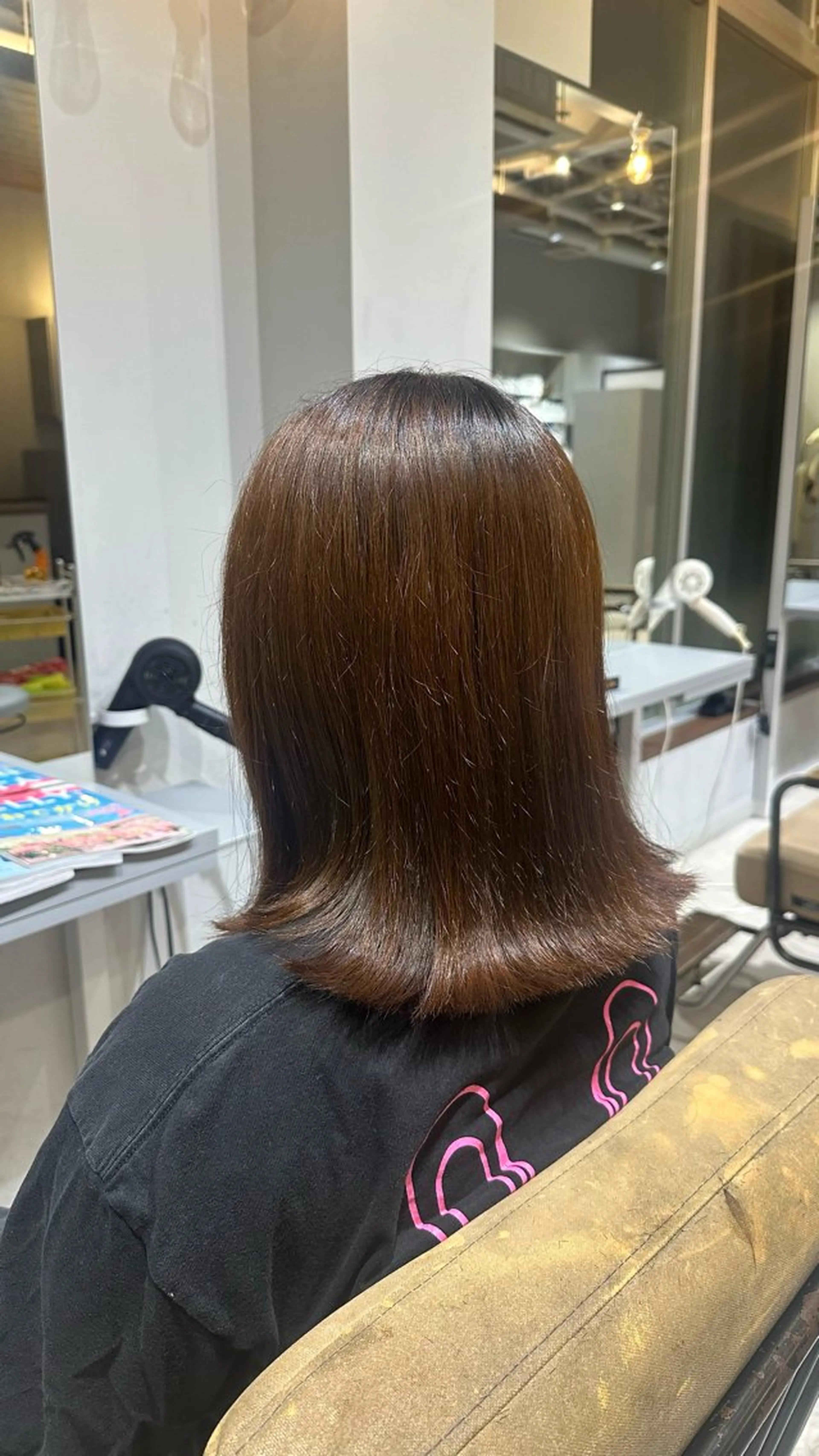 ミディアム 吉田 美夢のヘアスタイル