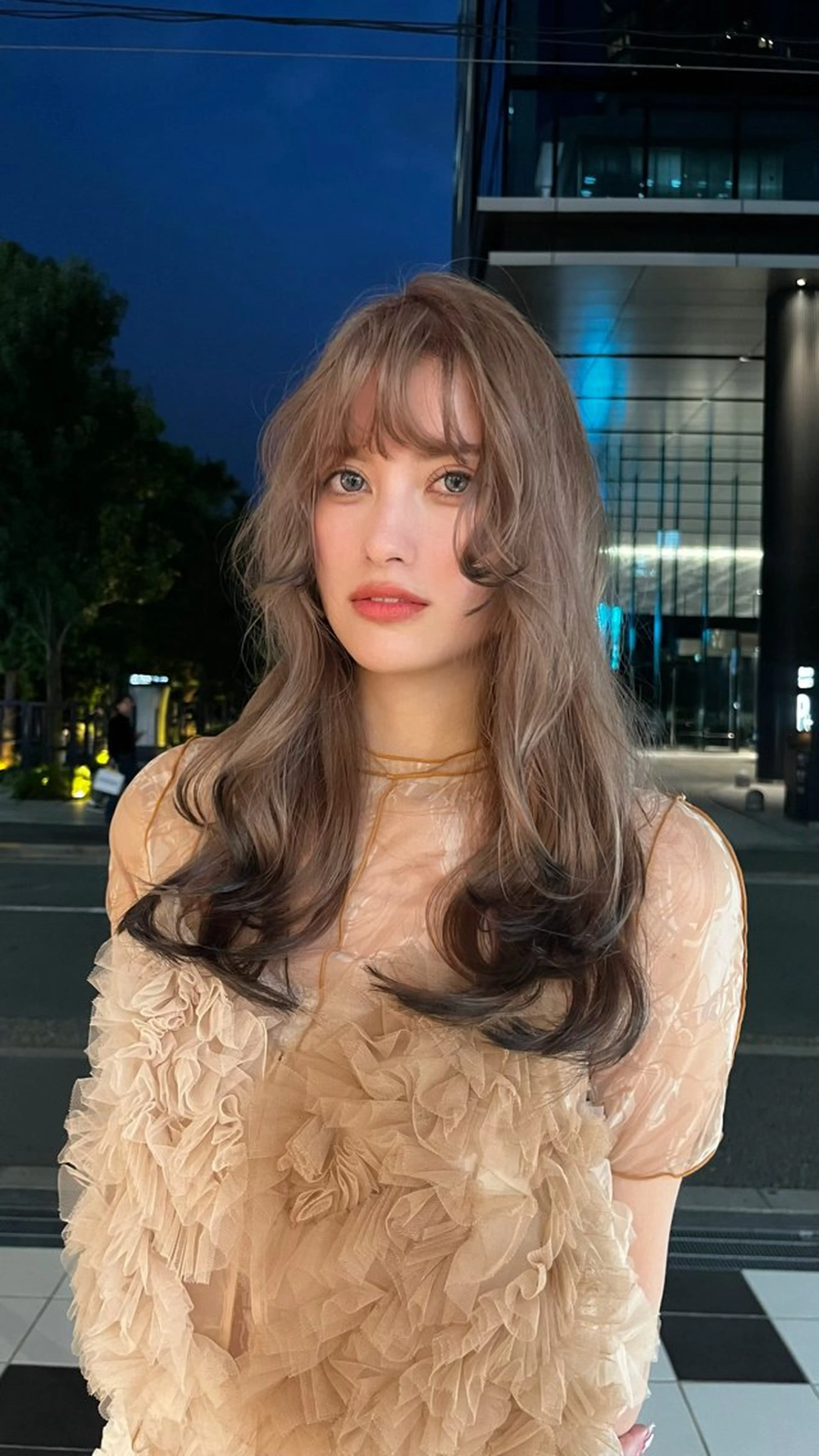 ロング カラー 柔らかい艶暖色 レイヤー🫧姫汝のヘアスタイル