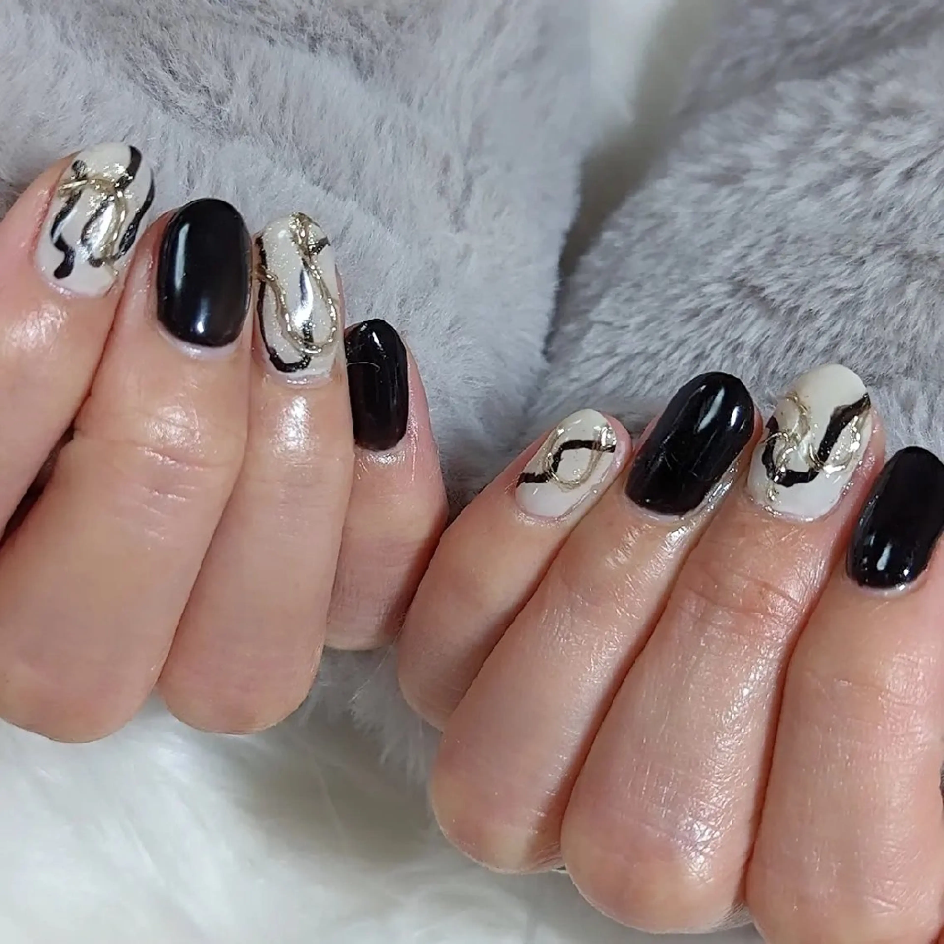 ネイル ニュアンスネイル 冬ネイル m&pPrivate nailsalonのネイルデザイン
