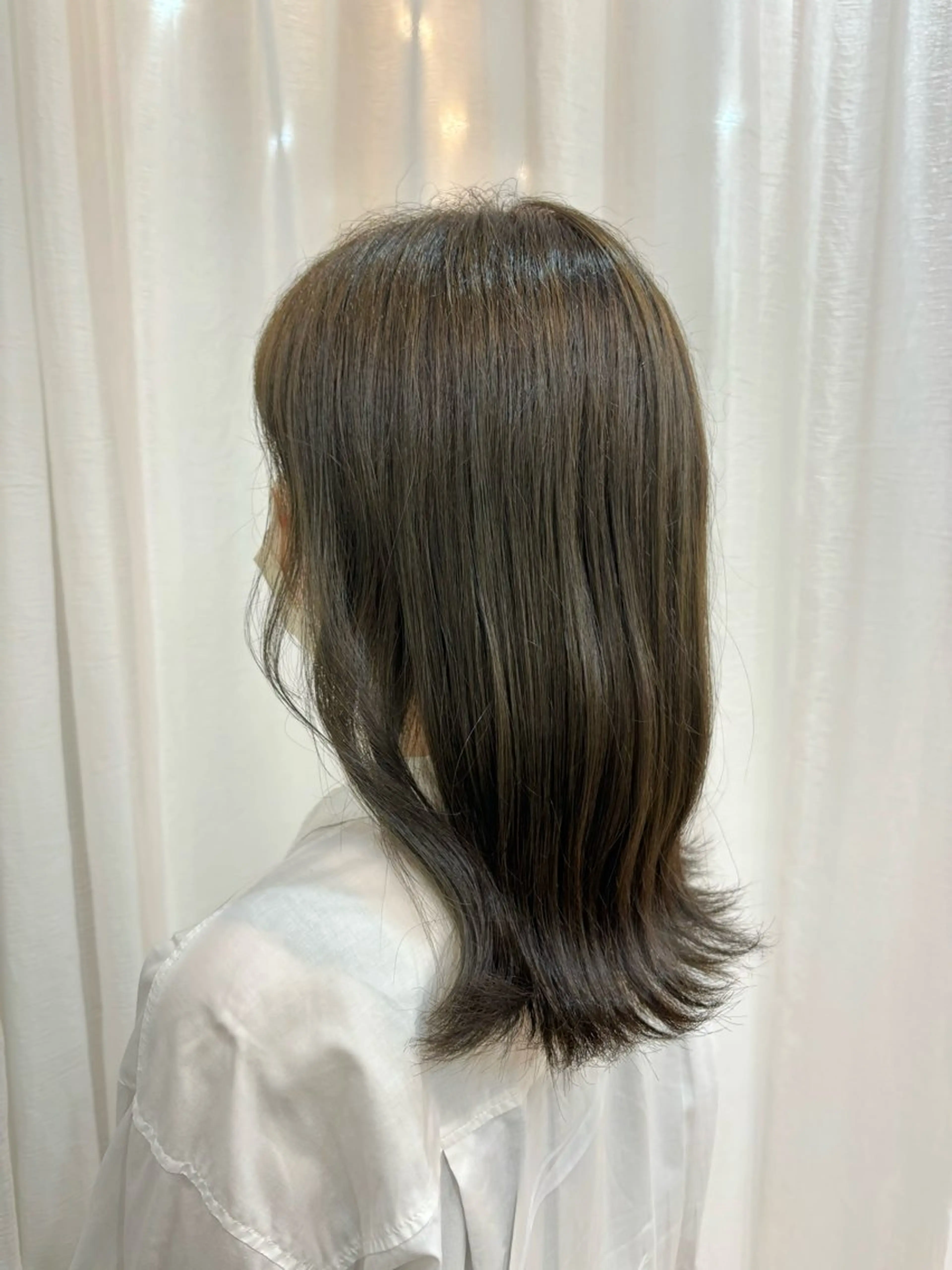 カラー オリーブカラー 欠畑 瑠奈のヘアスタイル