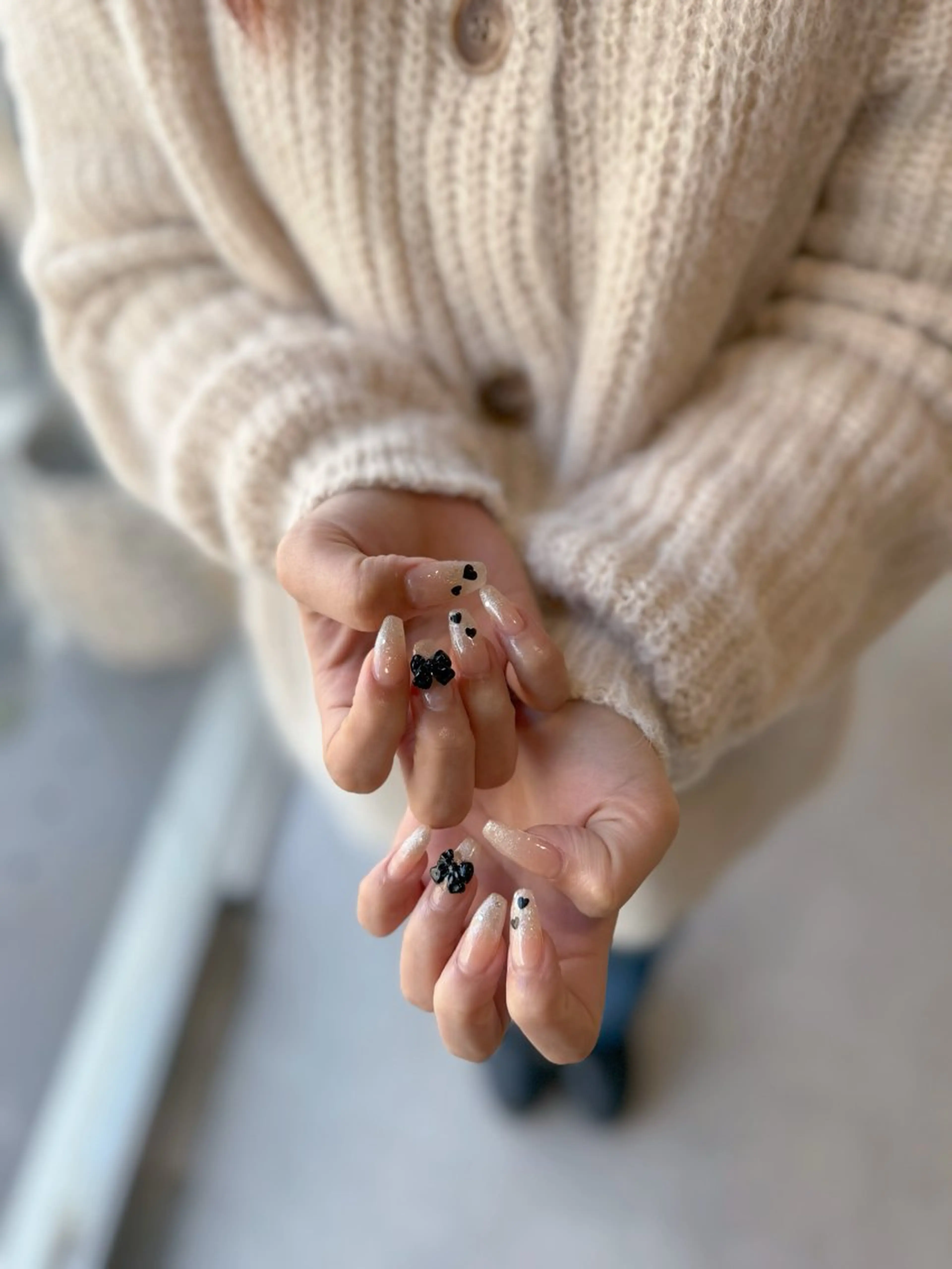 ネイル 持ち込み リボン Vante nanamiのネイルデザイン