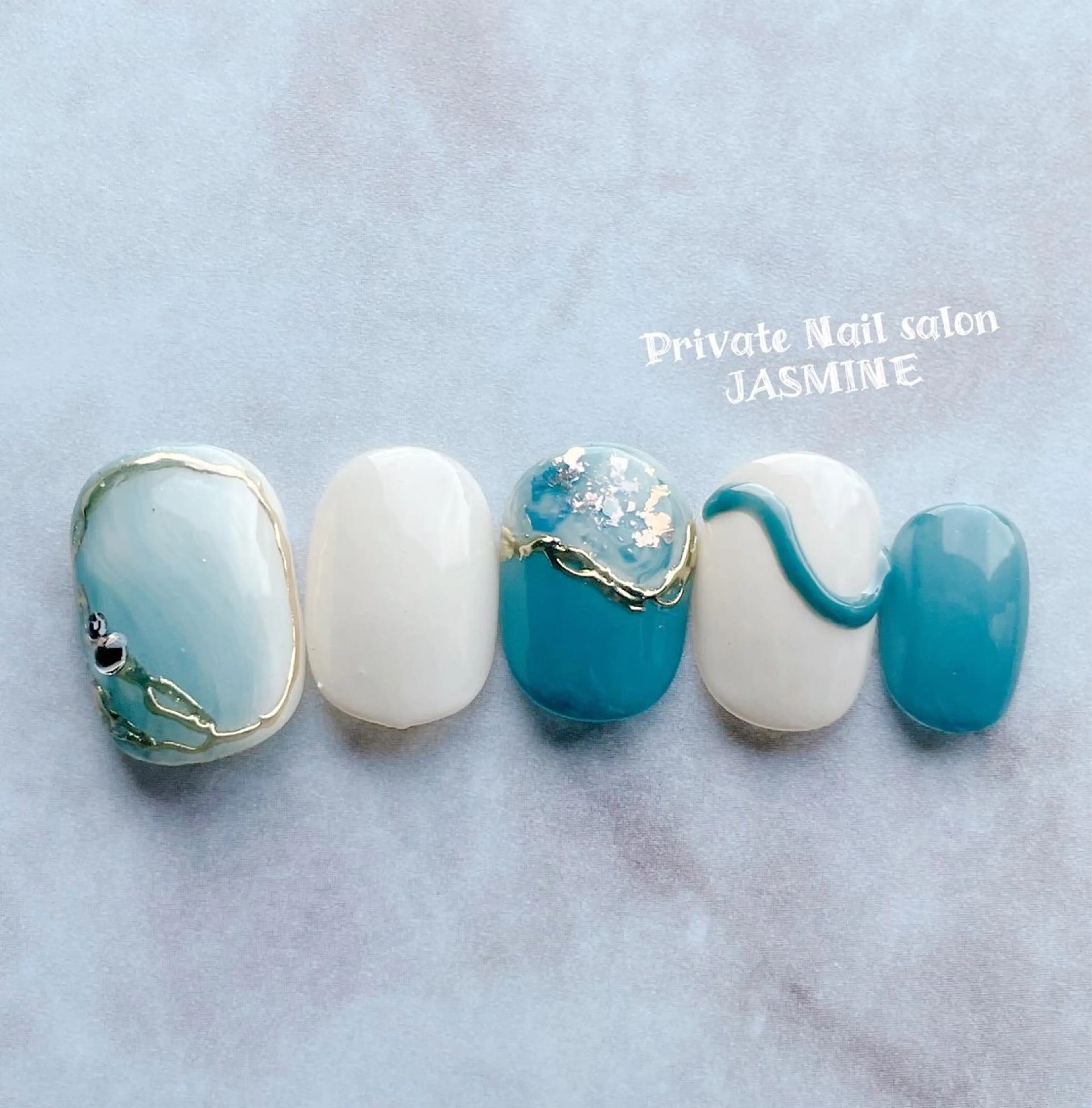 ネイル ミラーネイル ニュアンスネイル Nail salon JASMINEのネイルデザイン