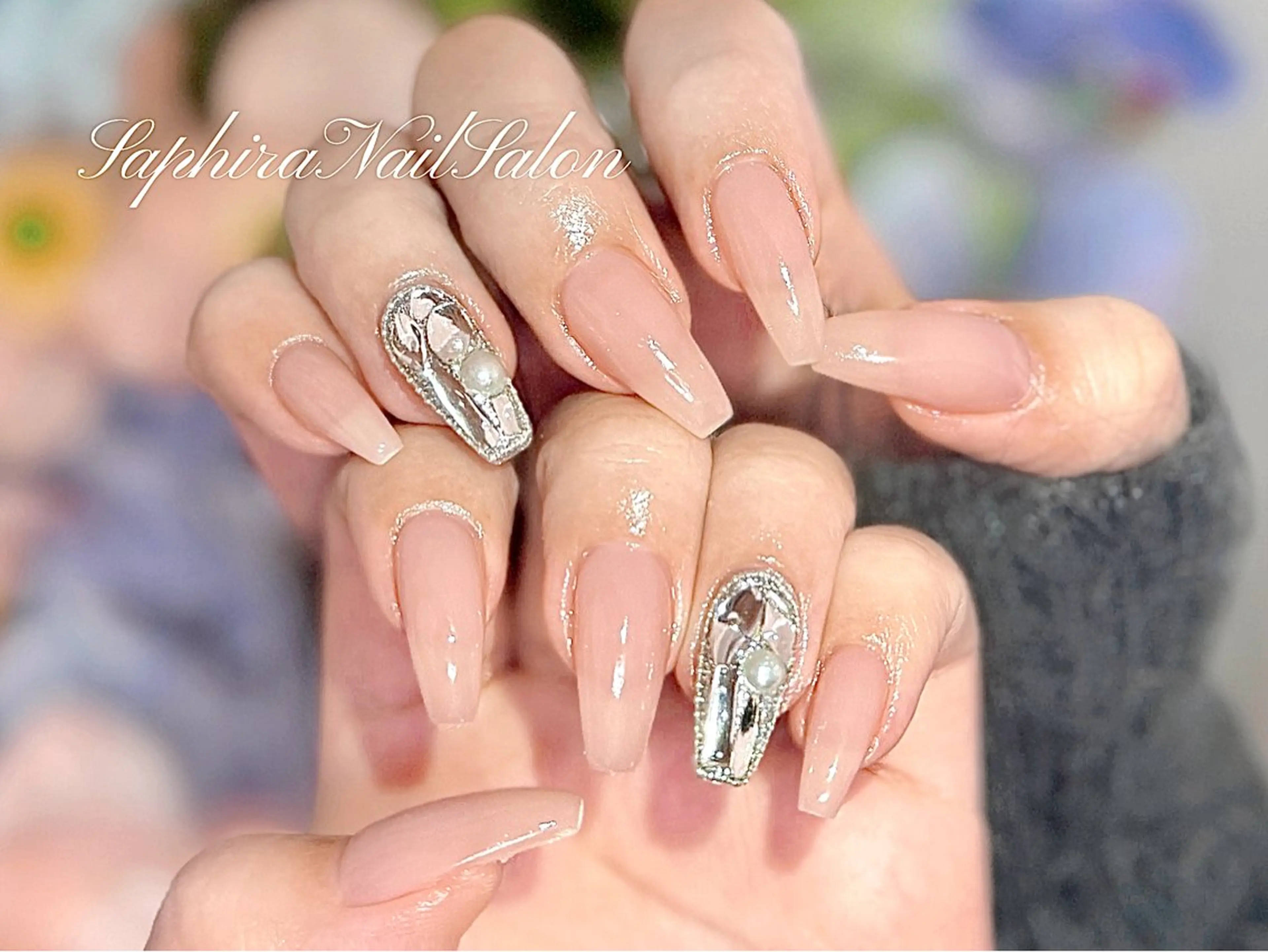 カラー ハンドネイル Saphiraネイル サロン錦糸町のネイルデザイン