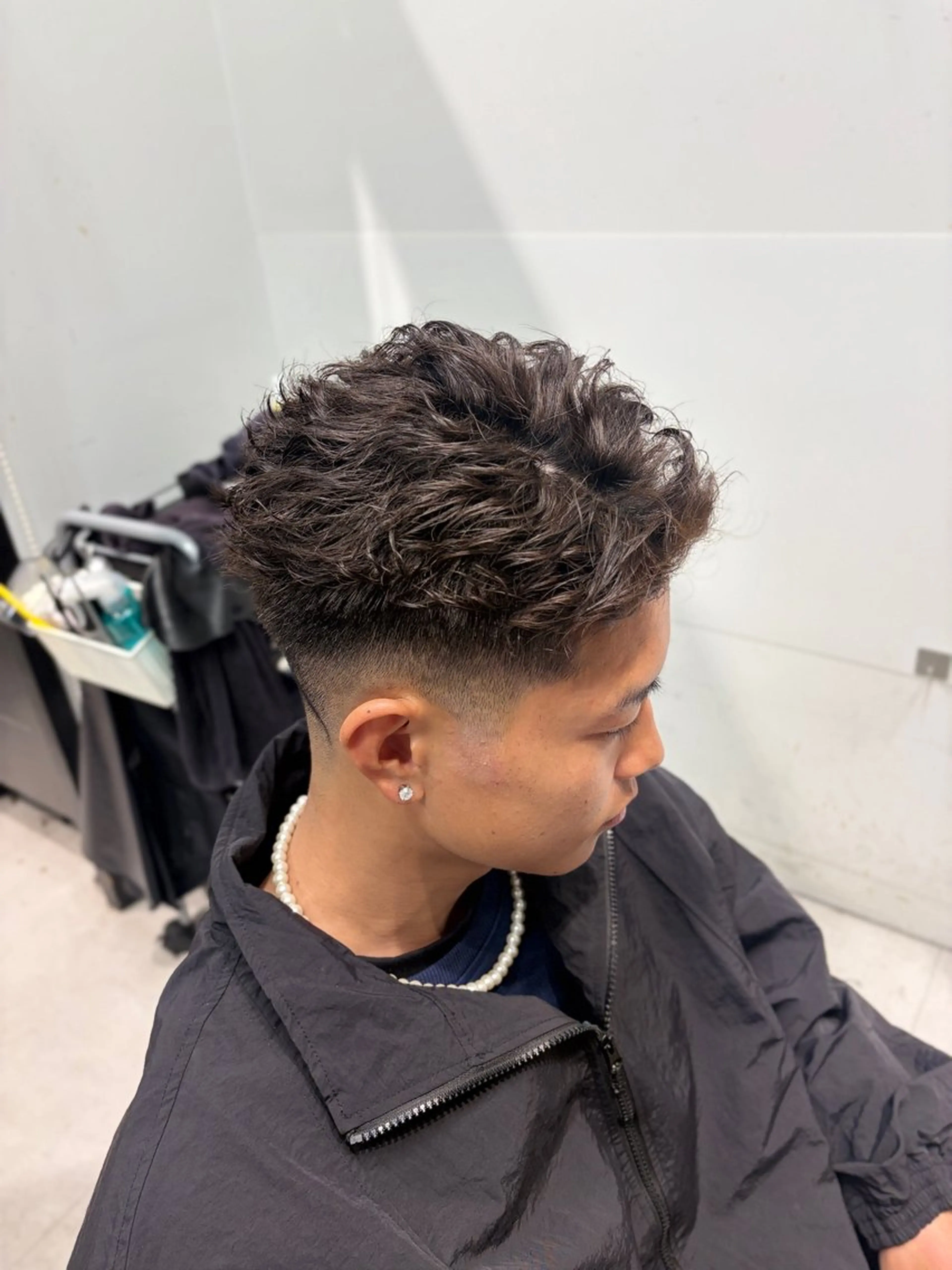 パーマ メンズ メンズパーマ メンズベリーショート カット パーマ 曲がる縮毛矯正/ メンズパーマ森隆之介のヘアスタイル