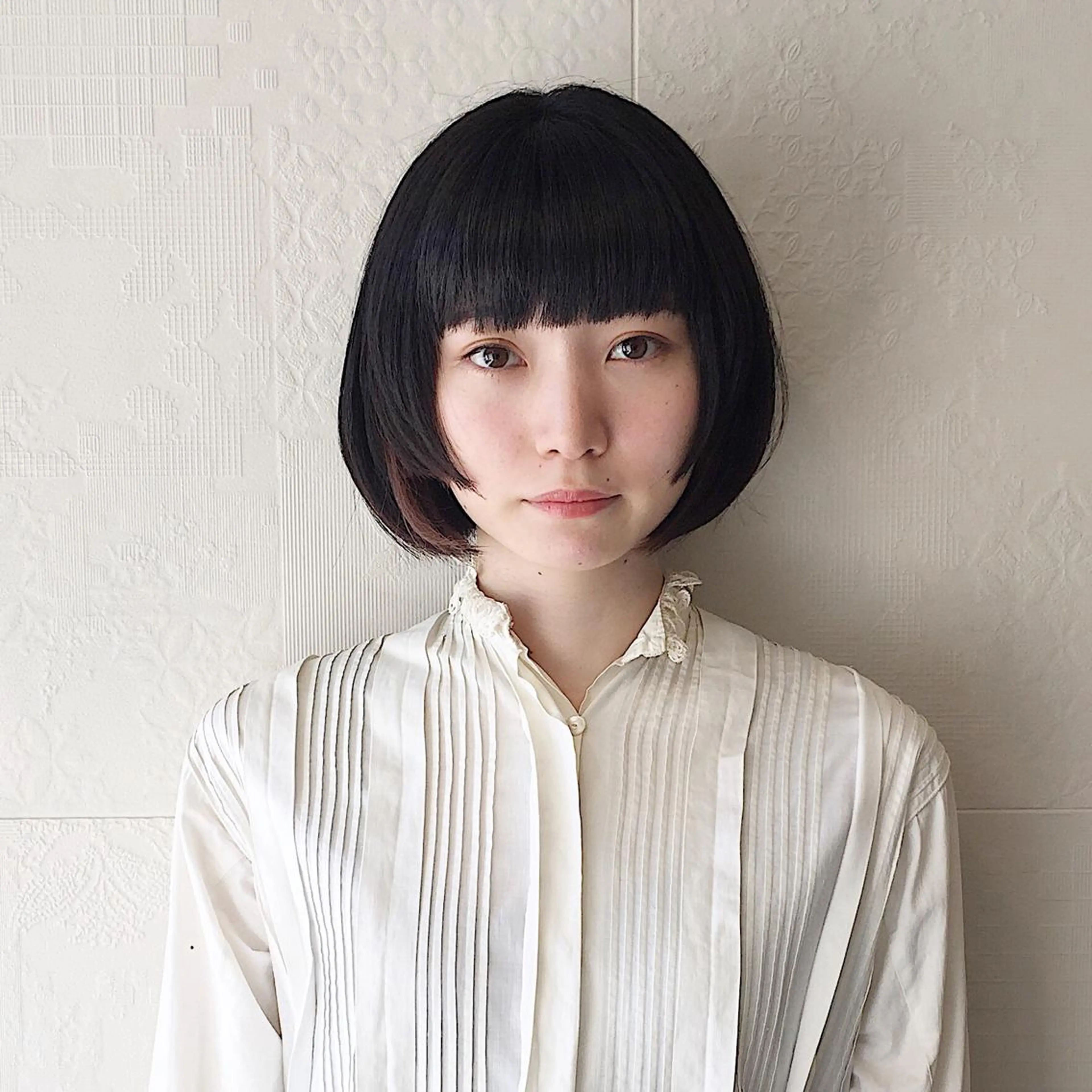 ミディアム カラー 長井 美佳のヘアスタイル