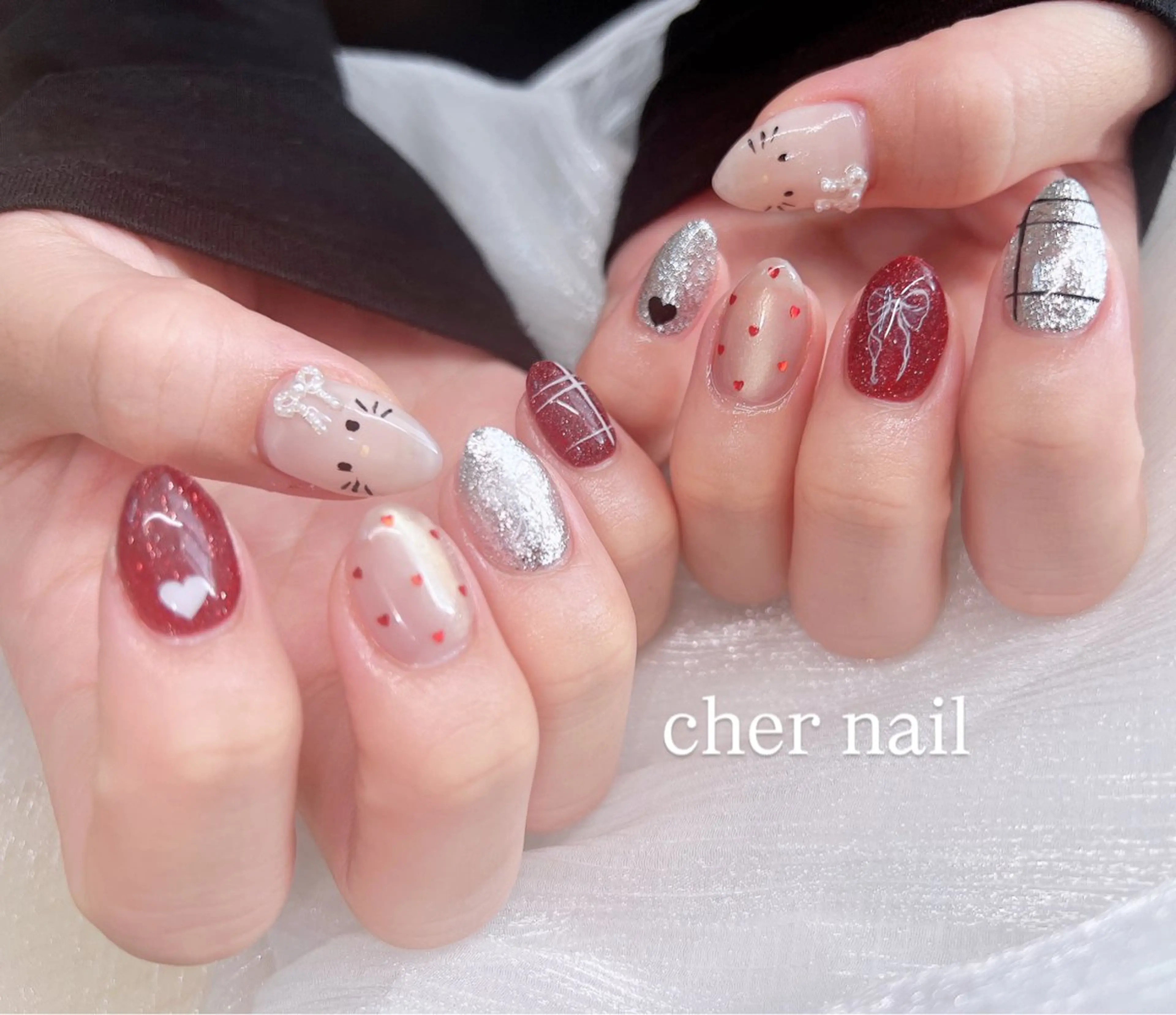 ネイル 冬ネイル CHER NAIL(シェルネイル)所属・cher loydのネイルデザイン