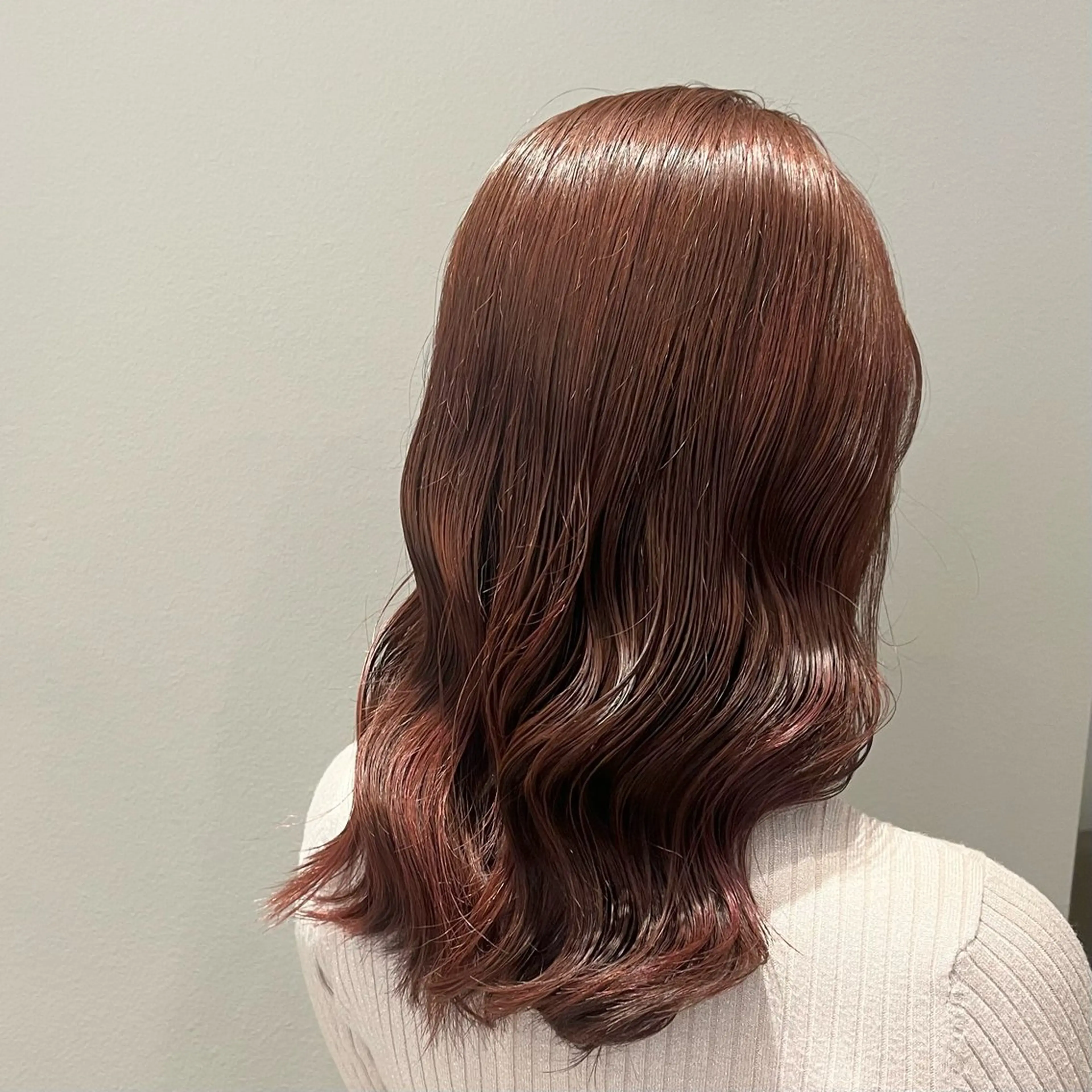 ミディアム カラー ピンクカラー ヘアカラー 顔周り/ガーリー /ヘアメ/あつはのヘアスタイル