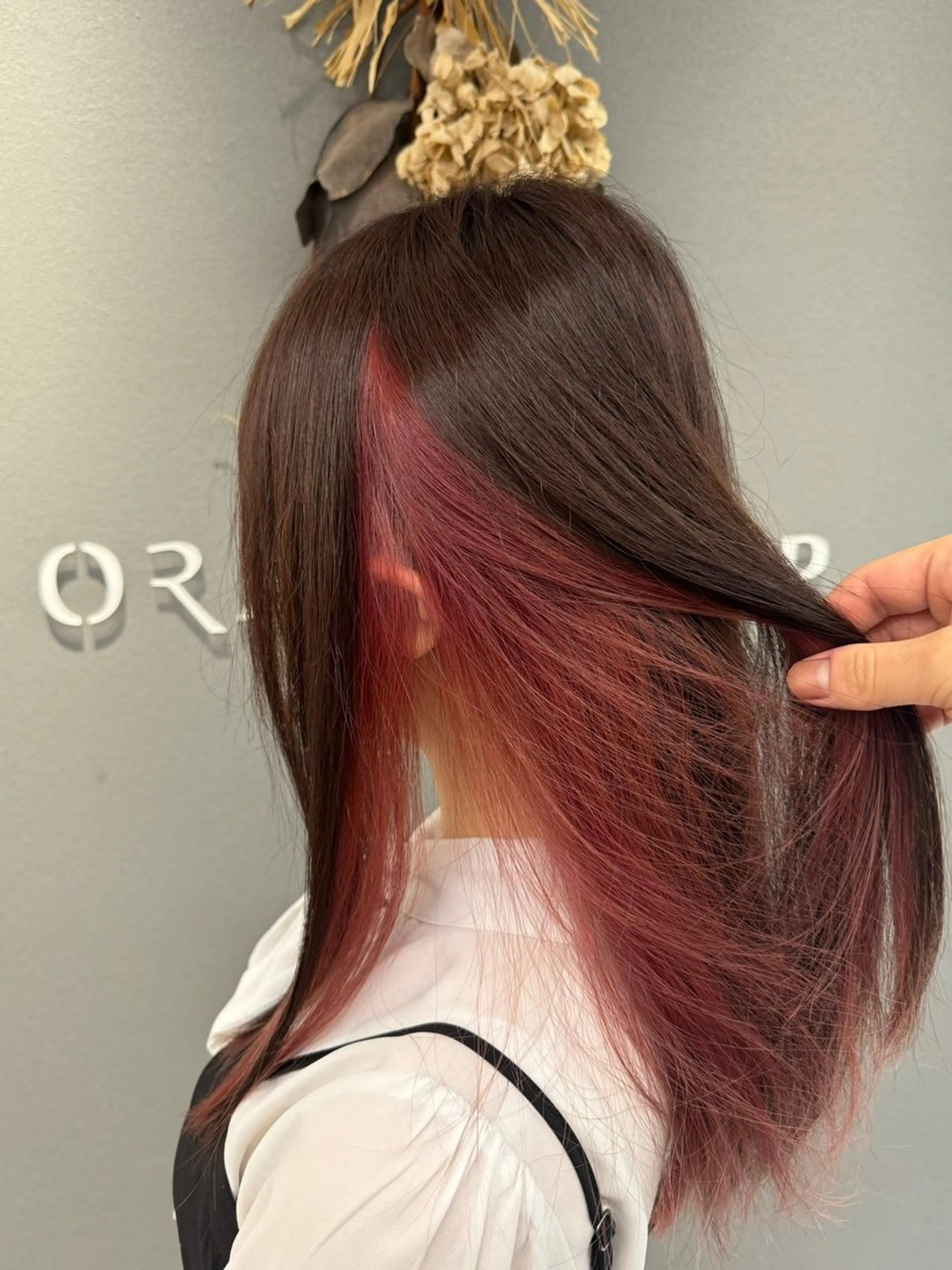 セミロング カラー 巻ける美髪矯正/ 韓国ヘア/yutaのヘアスタイル