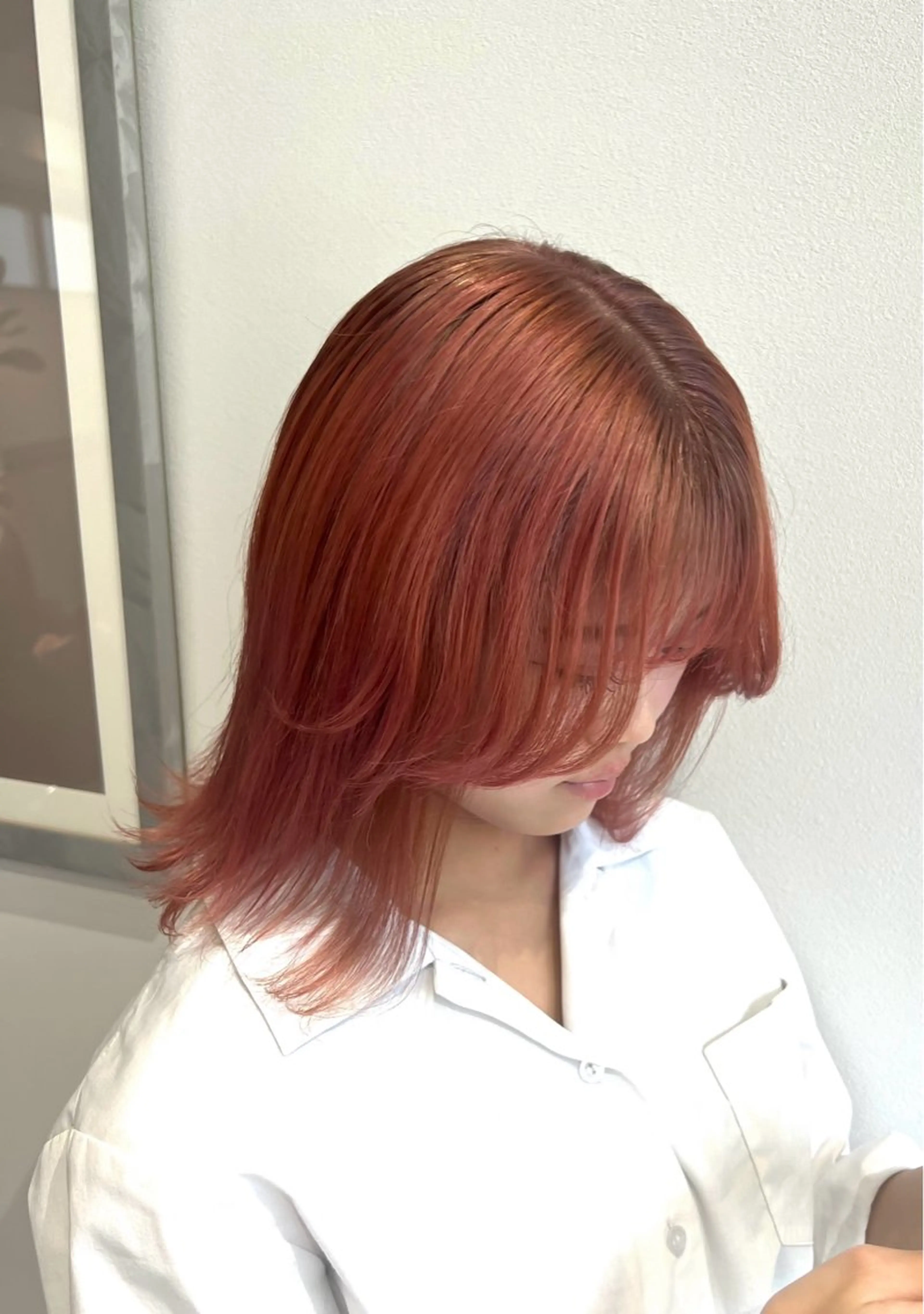 ミディアム カラー 和夢/メンズカット/ パーマ/ハイトーンのヘアスタイル