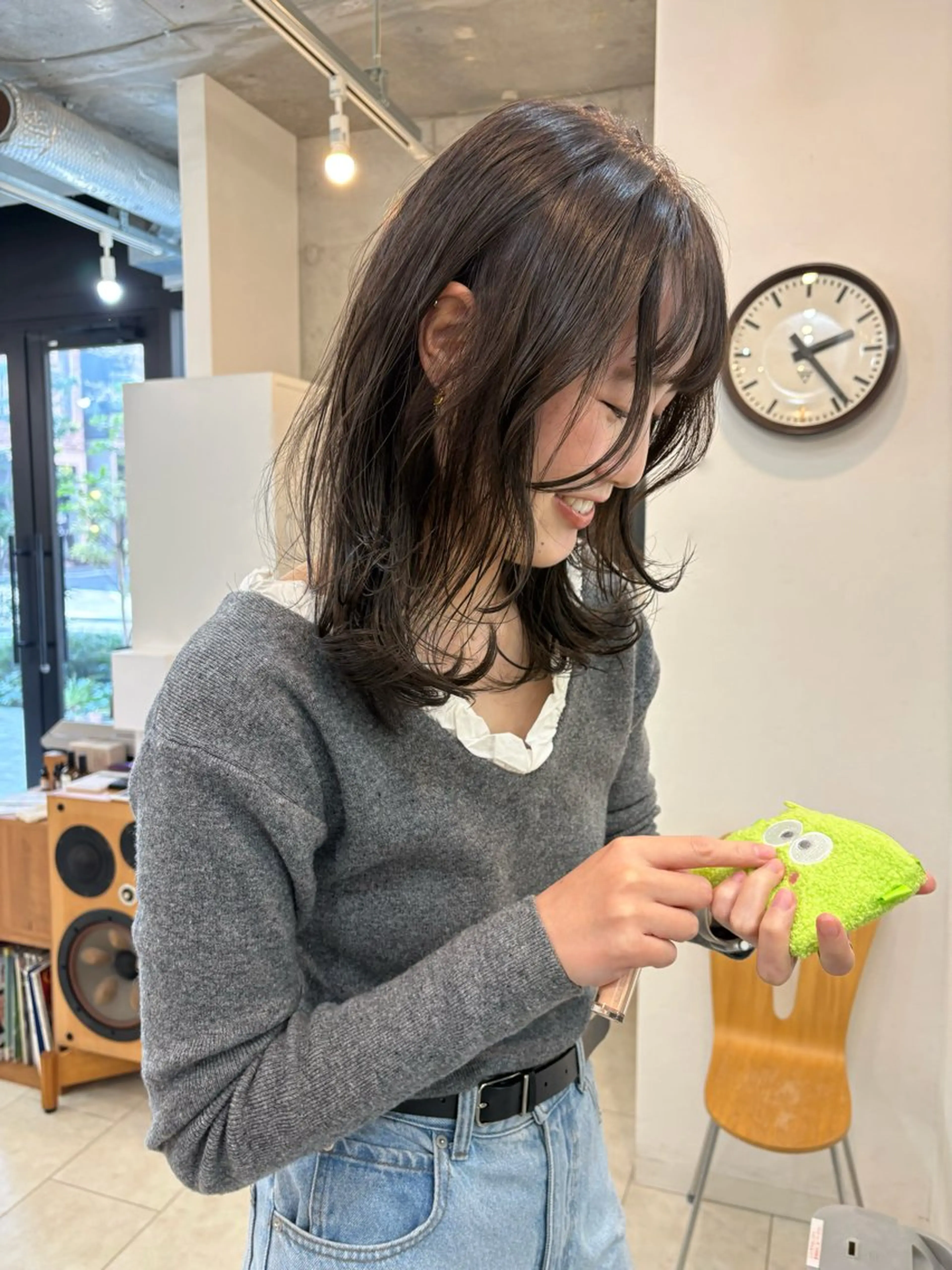 セミロング カラー カット ヘアカラー eri kinjoのヘアスタイル