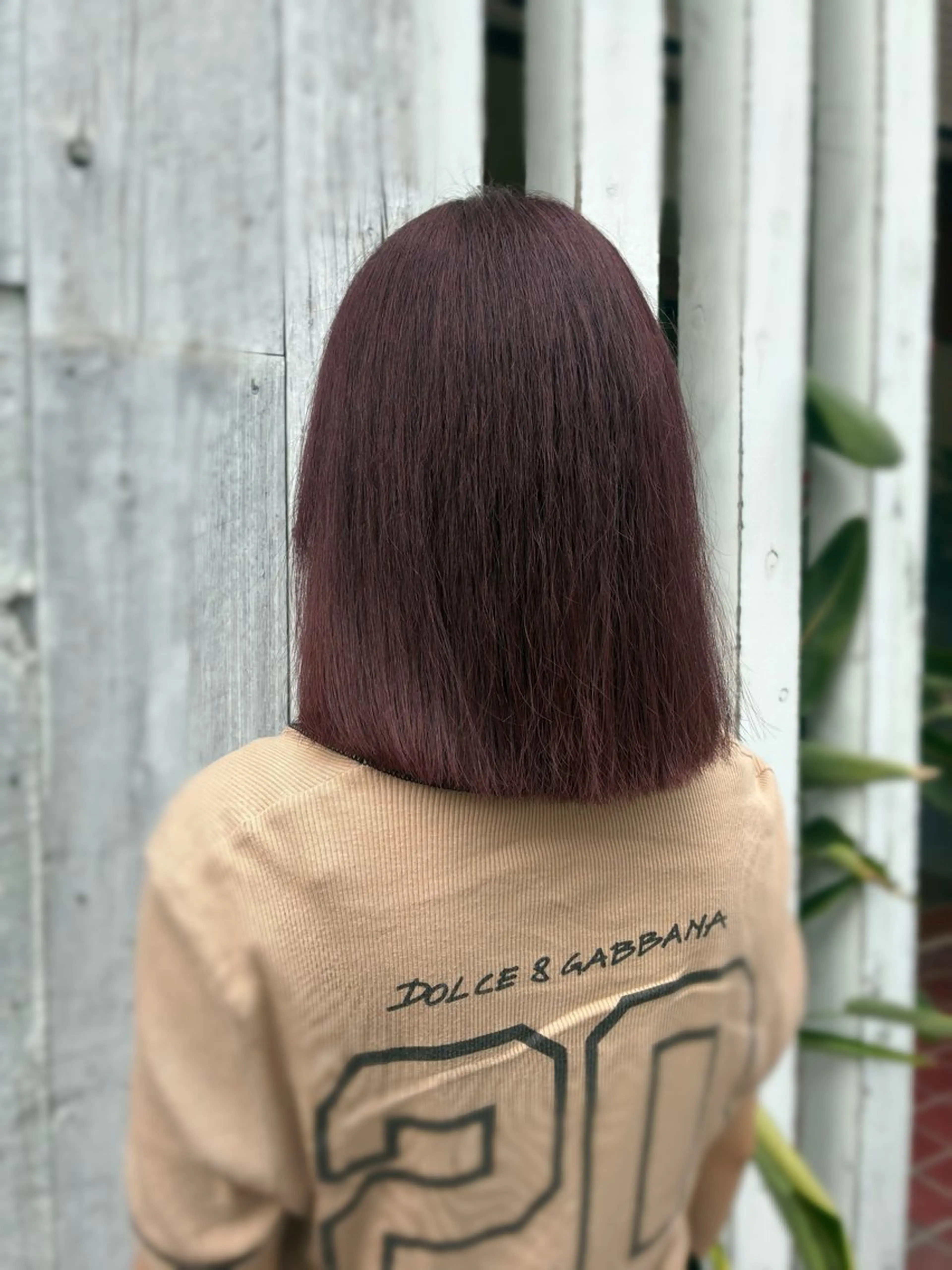 ミディアム カラー レッドカラー 梅原 姫🍬🐰のヘアスタイル