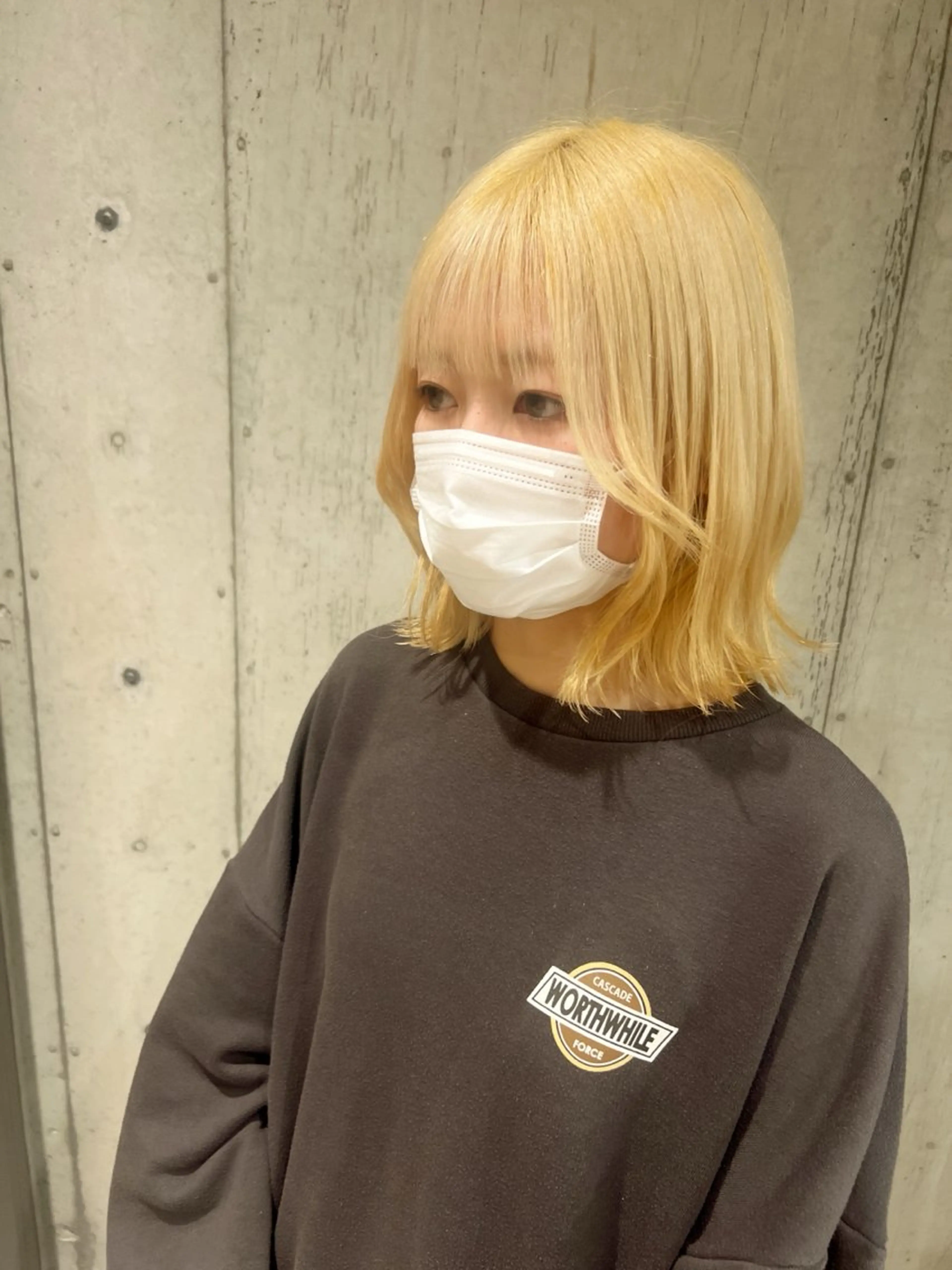 カラー 抜きっぱなしブロンド ブロンド カット ヘアカラー トリートメント 透明感/血色カラー/ 似合せレイヤー/ゆいのヘアスタイル