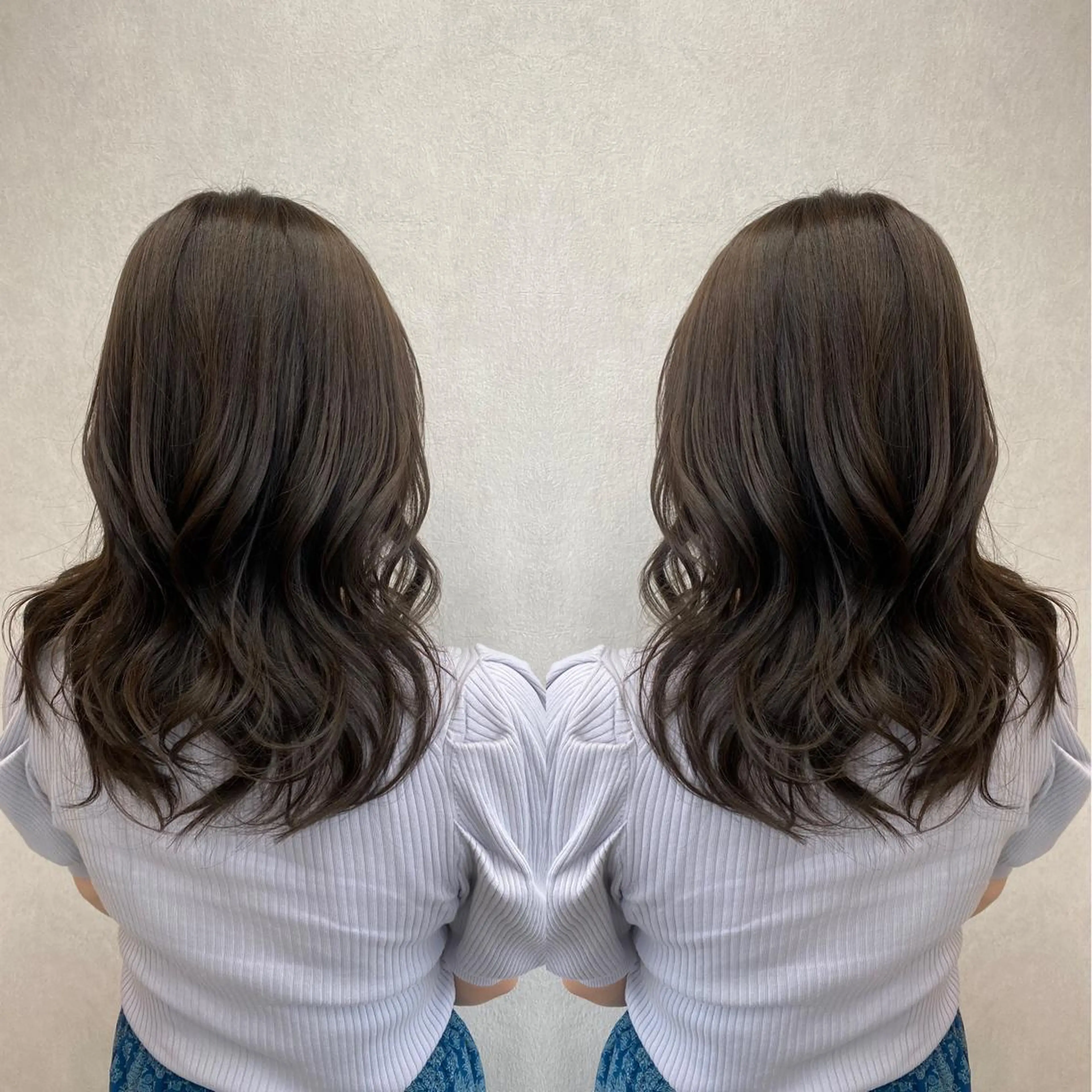 セミロング カラー tocca 💜石田愛結💜のヘアスタイル