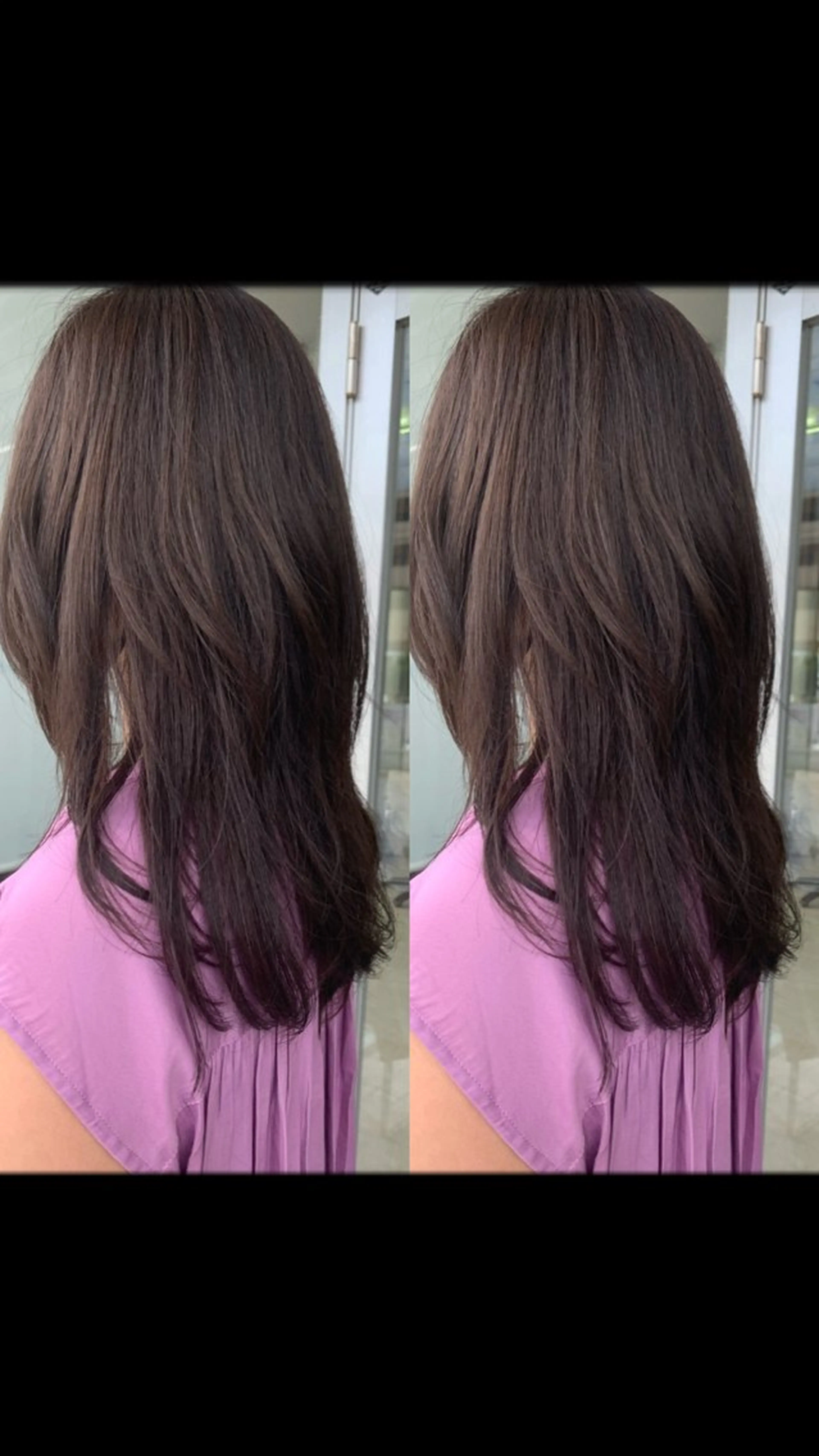 ロング 裾分 華子のヘアスタイル