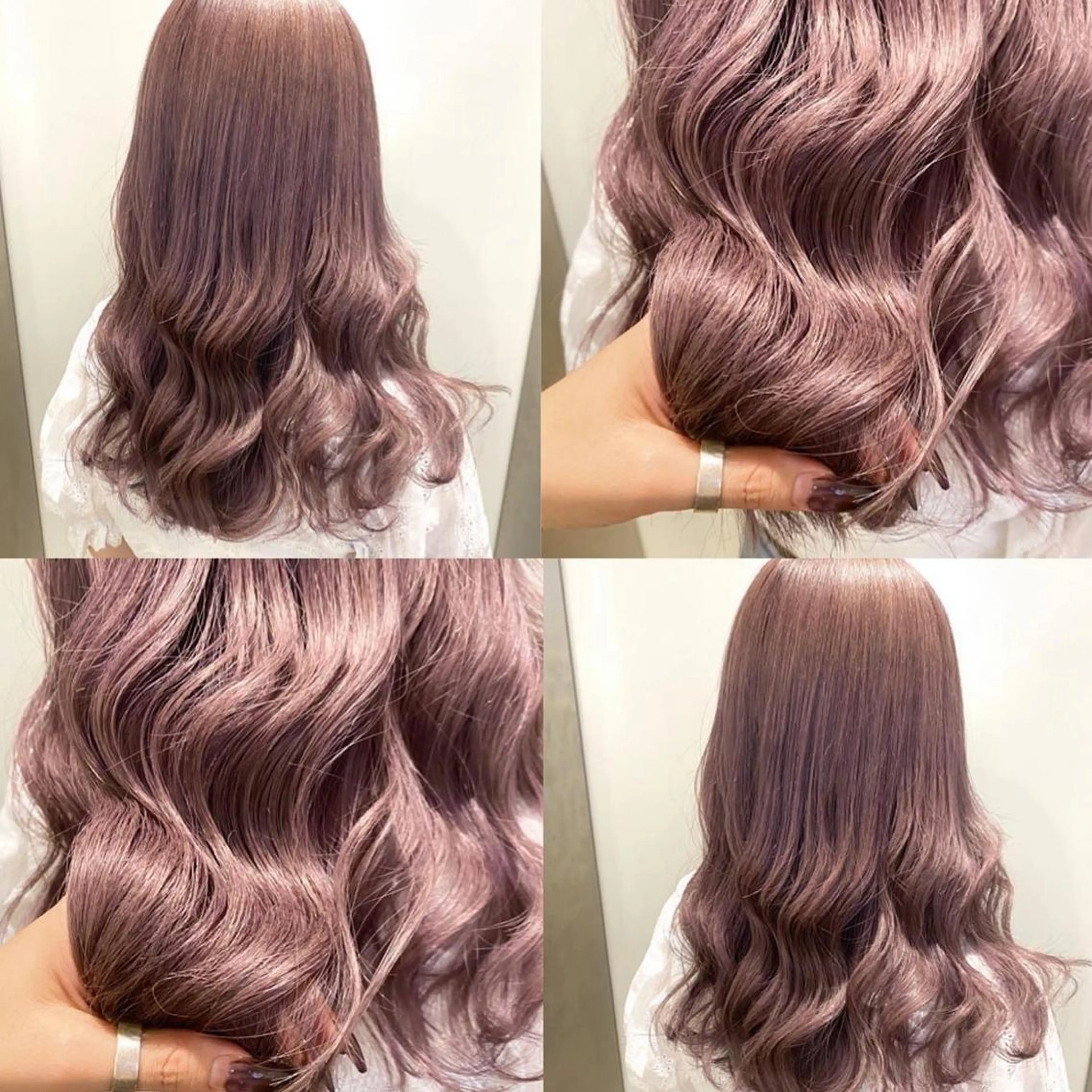 セミロング カラー ベージュカラー ピンクカラー ピンクベージュ 遠藤沙也加 /レイヤーカットのヘアスタイル