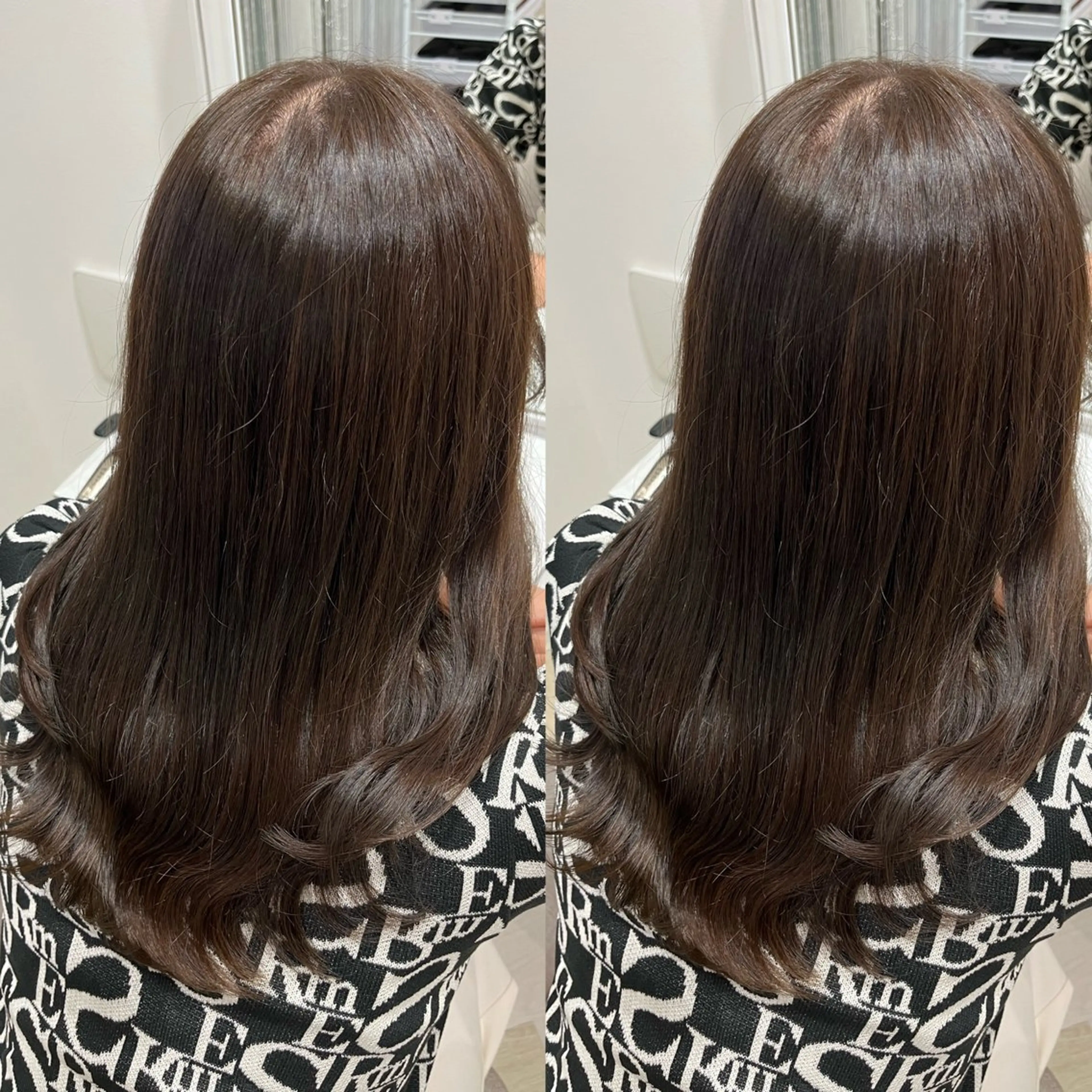 セミロング カット ヘアカラー トリートメント 外ハネボブ♡ YUIのヘアスタイル