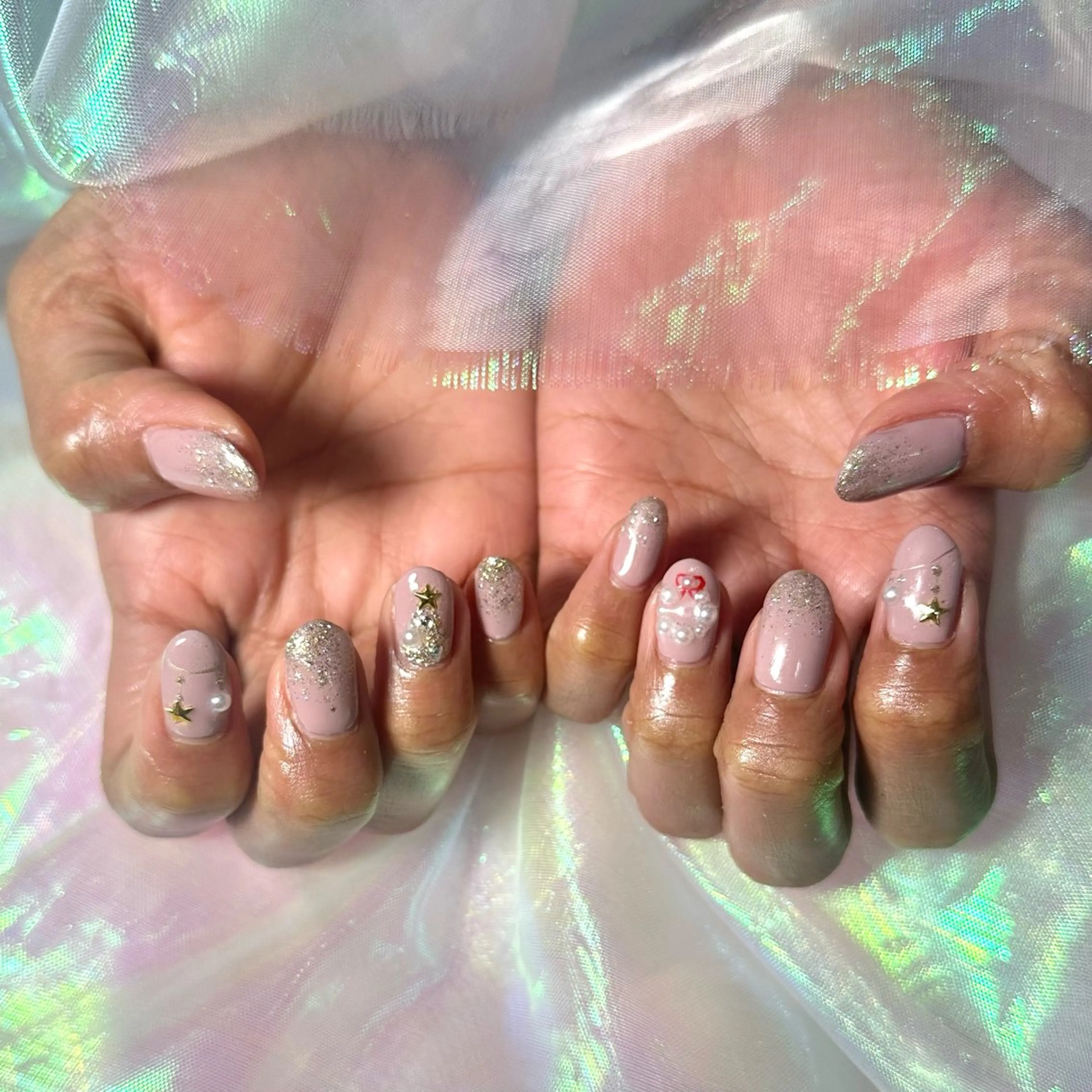 ネイル 冬ネイル クリスマス ハンドネイル はあとねいる今池店 アリタのネイルデザイン
