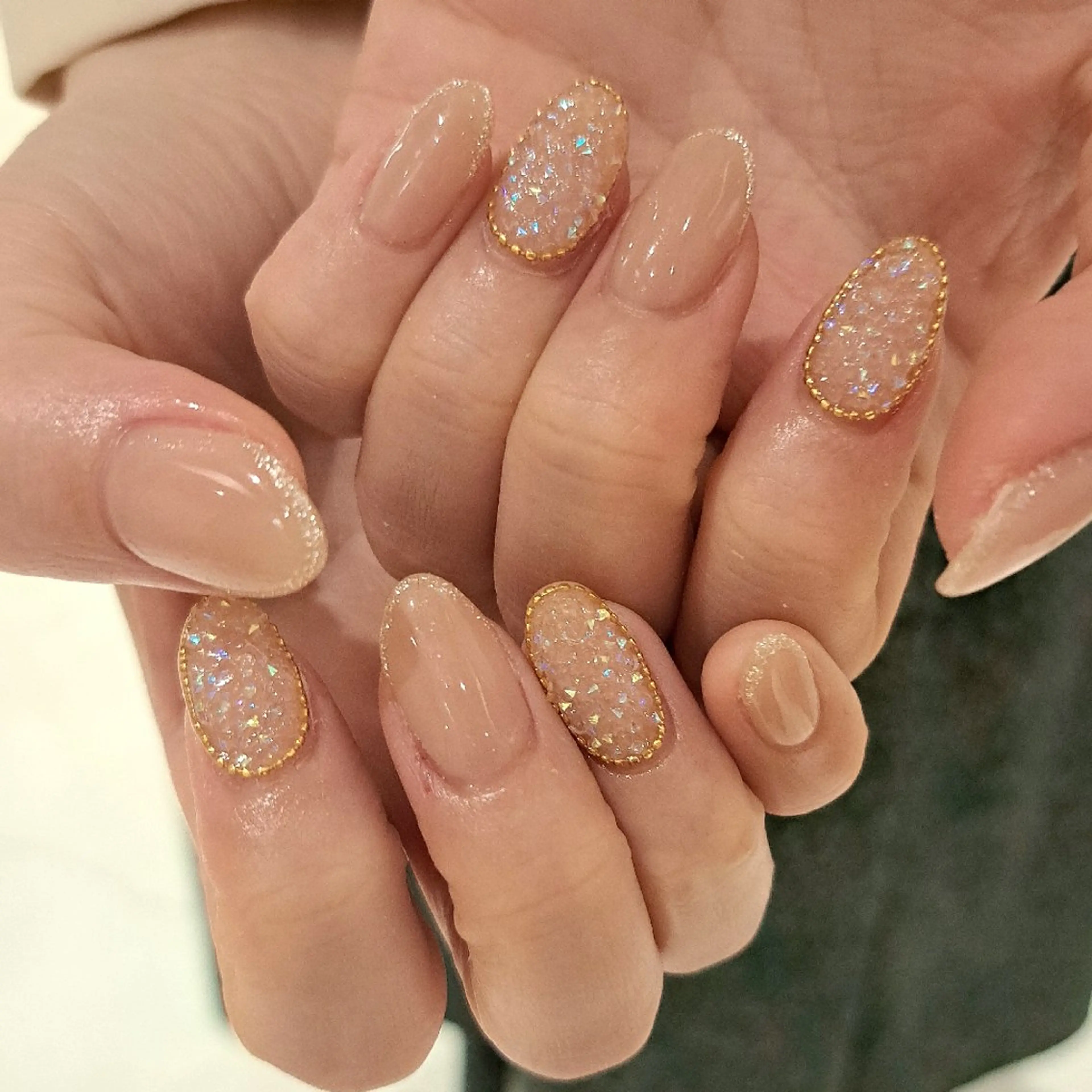 ネイル アートネイル ジェルネイル キラキラネイル 韓国ネイル 持ち込み ハンドネイル Nail mood デザイン持ち込みokのネイルデザイン