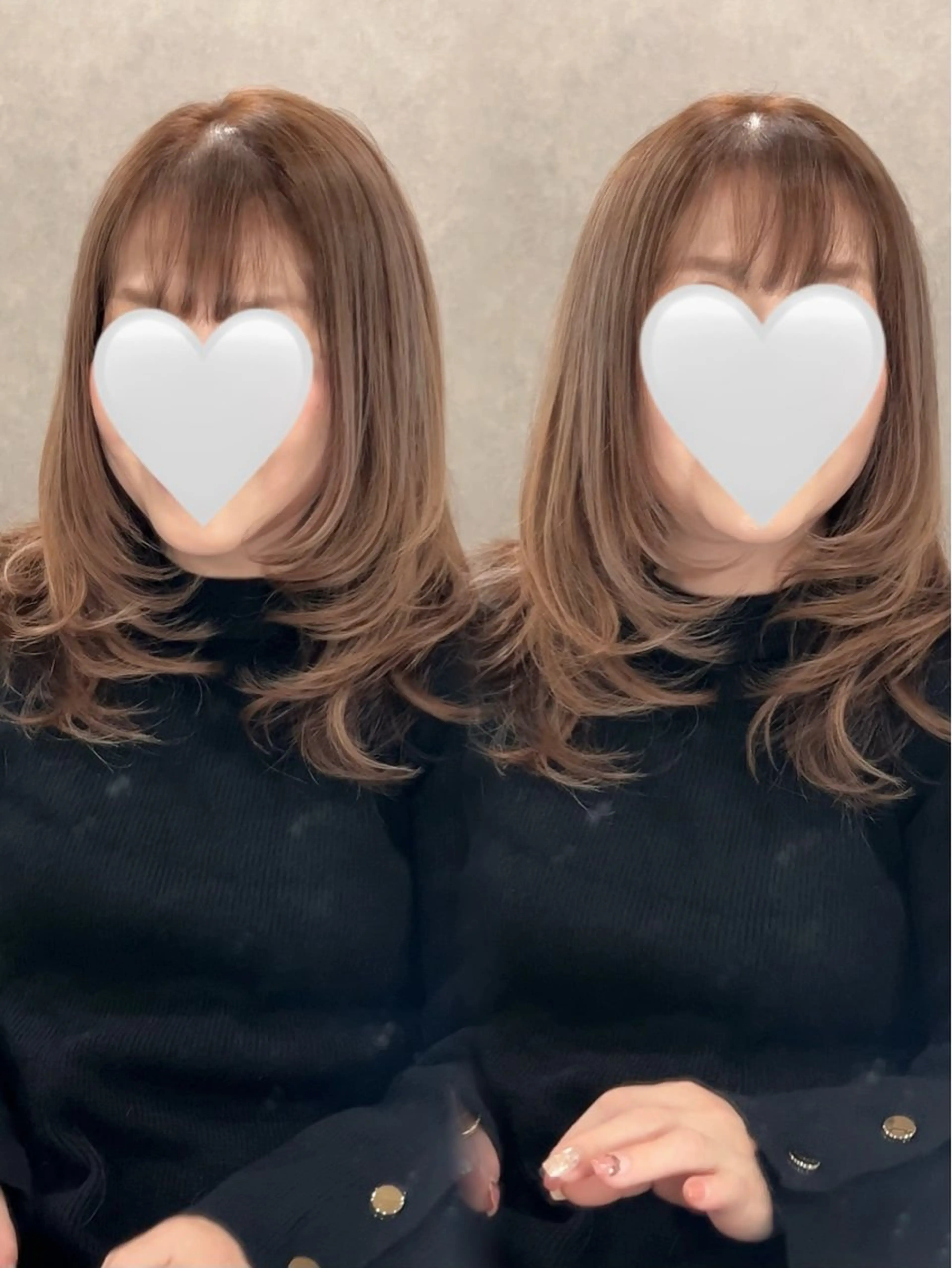 ミディアム 横坂 菜々子のヘアスタイル