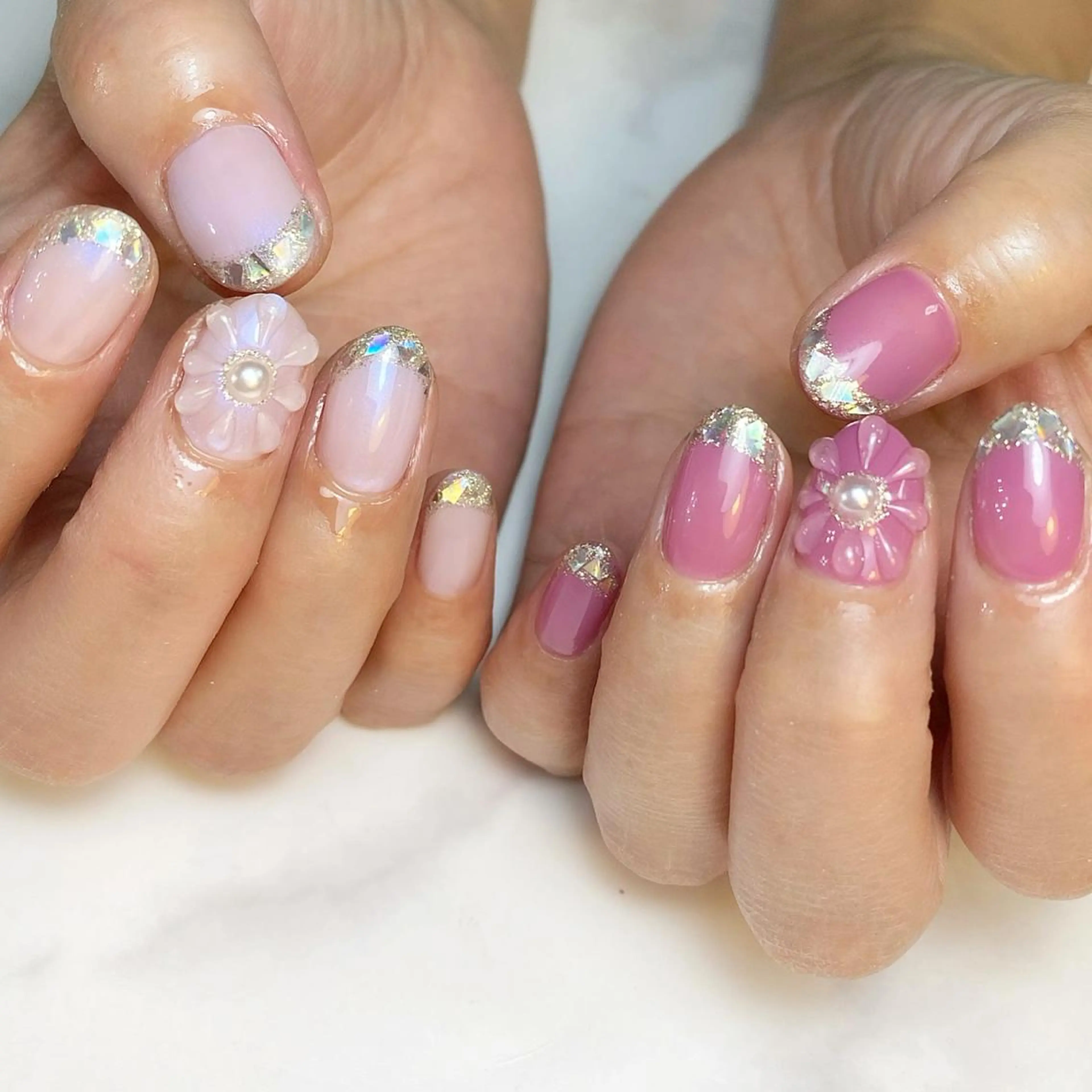 ネイル フラワーネイル ぷっくりネイル ハンドネイル ameria meguのネイルデザイン