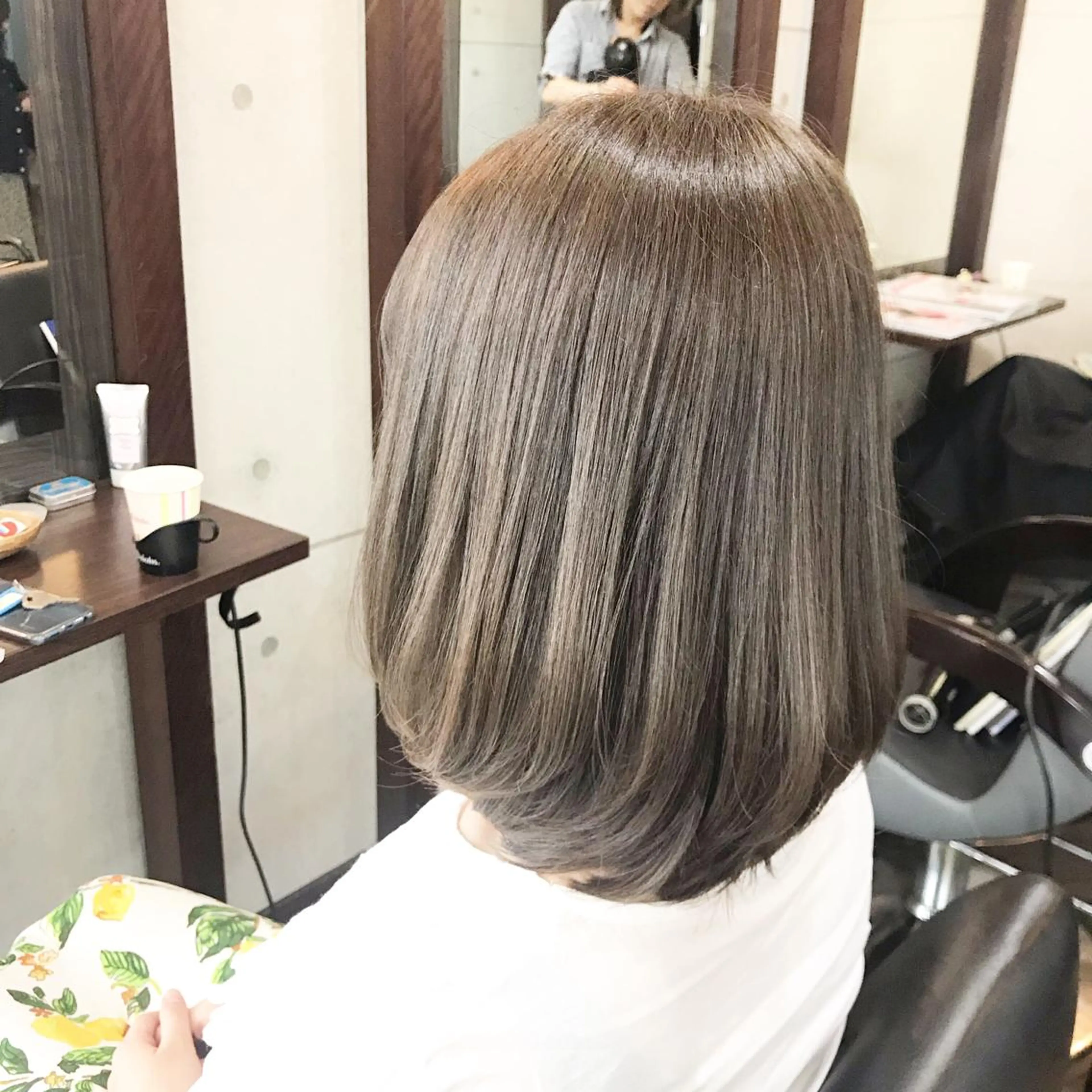 ミディアム カラー ベージュカラー オリーブベージュ ヘアカラー トリートメント ＊横浜駅＊ 金子 誠也のヘアスタイル