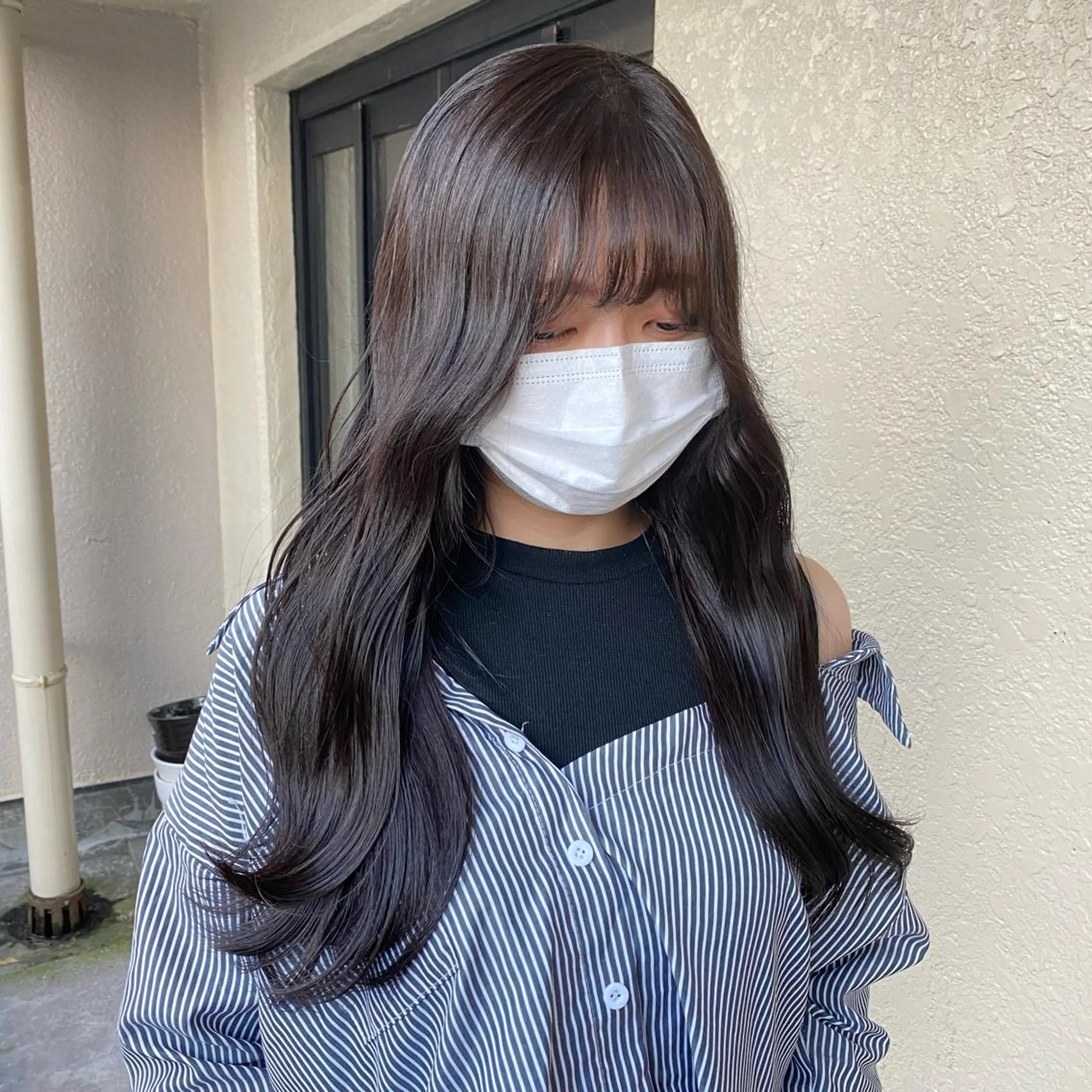 ロング カラー カット ヘアカラー トリートメント ヘッドスパ ヘアセット 韓国レイヤー/ 顔周り💕田中将吾のヘアスタイル