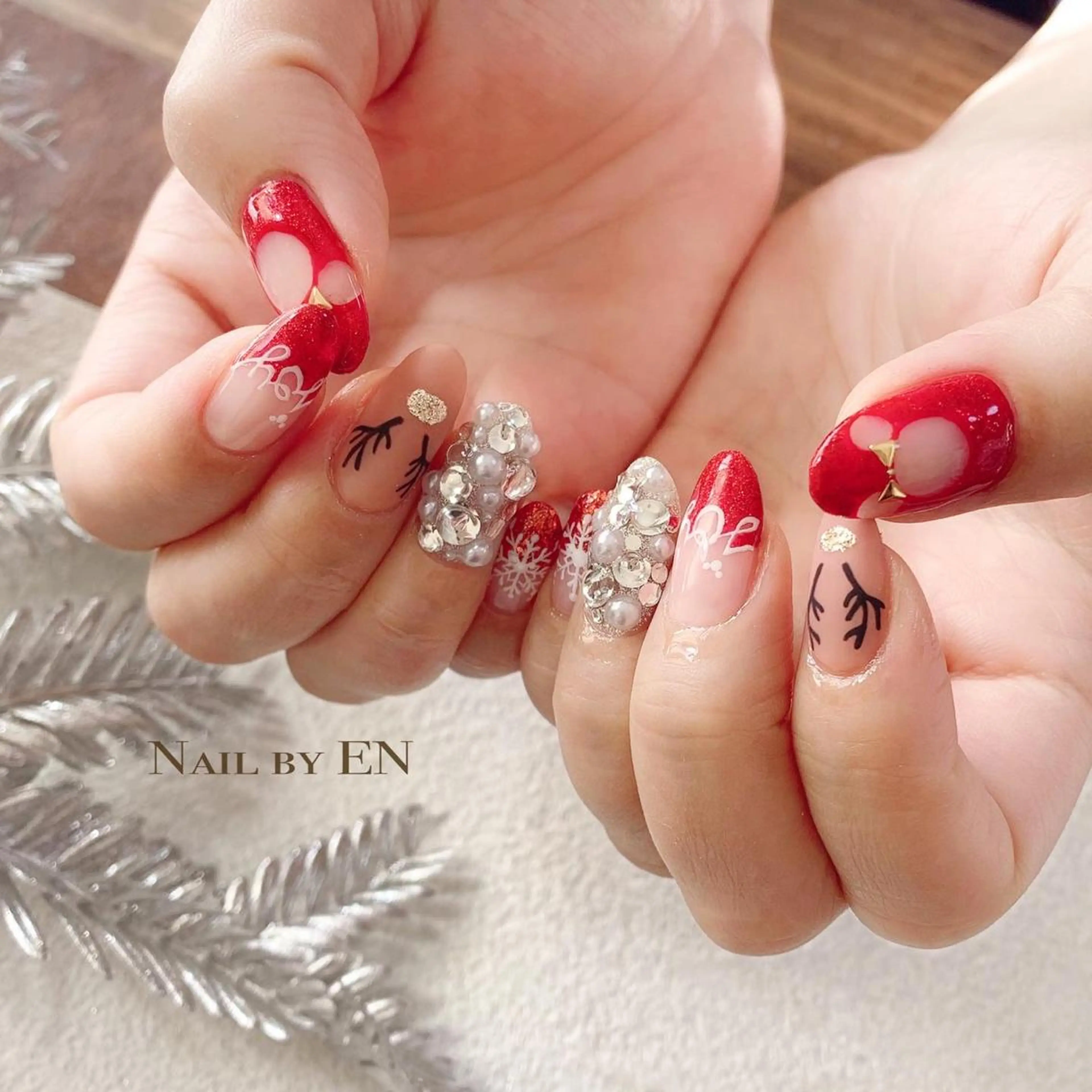 ネイル 冬ネイル クリスマス Nail by EN*Namiのネイルデザイン