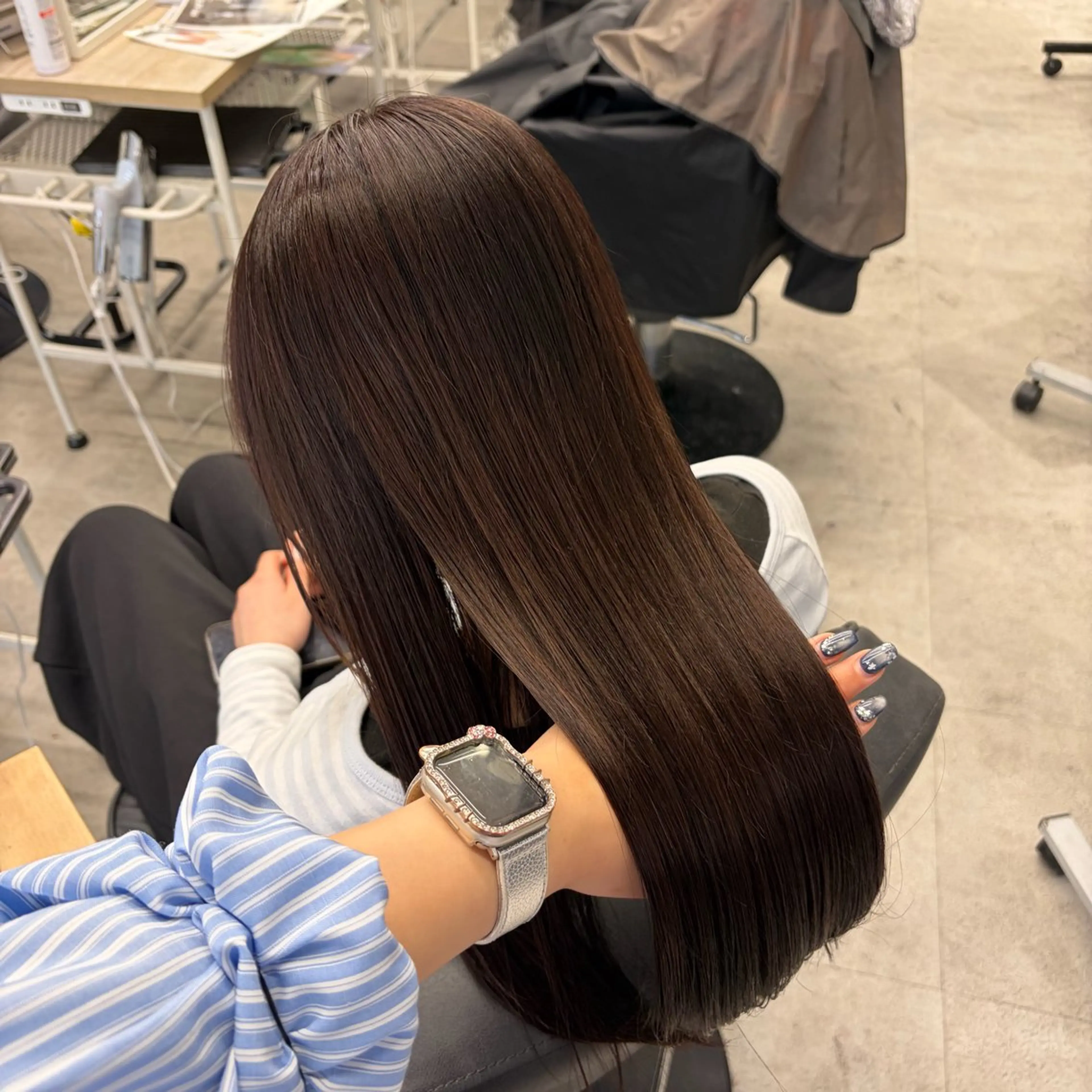 ロング カラー ヘアカラー ななみ.⋆𝜗𝜚 暖色艶カラー/まつパのヘアスタイル