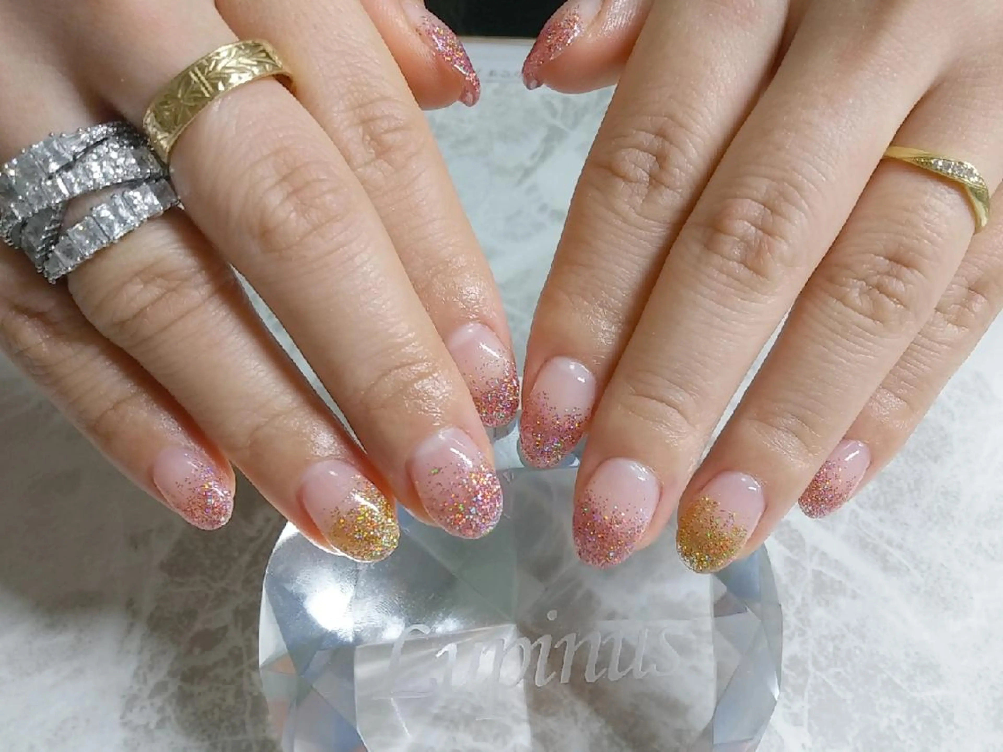 ネイル グラデーション キラキラネイル ラメ(グリッター) ハンドネイル フットネイル Lupinus ルピナスのネイルデザイン