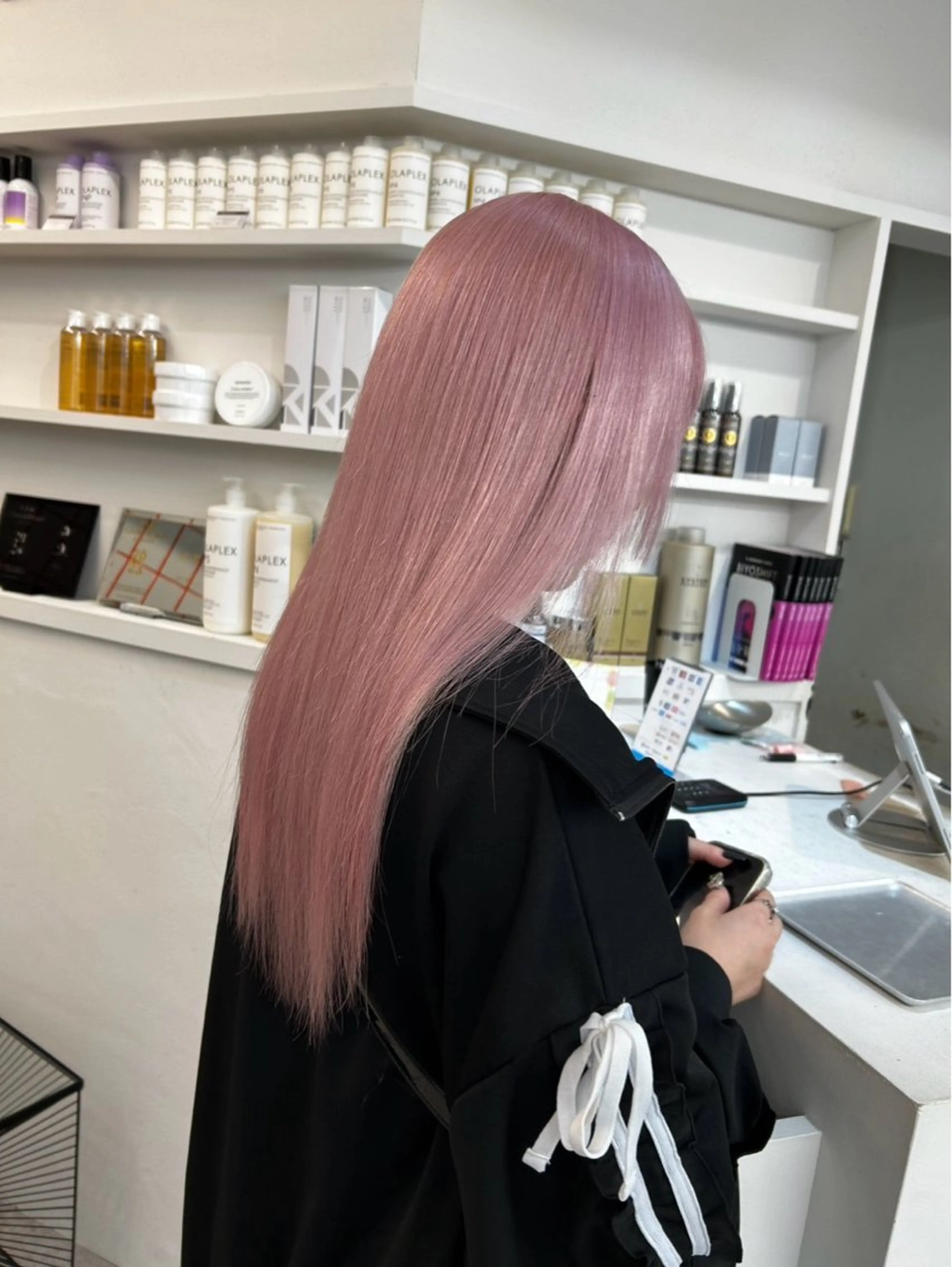 ロング カラー ハイトーンカラー ピンクカラー ロング 透明感ハイトーン🐩 原宿/yumekaのヘアスタイル