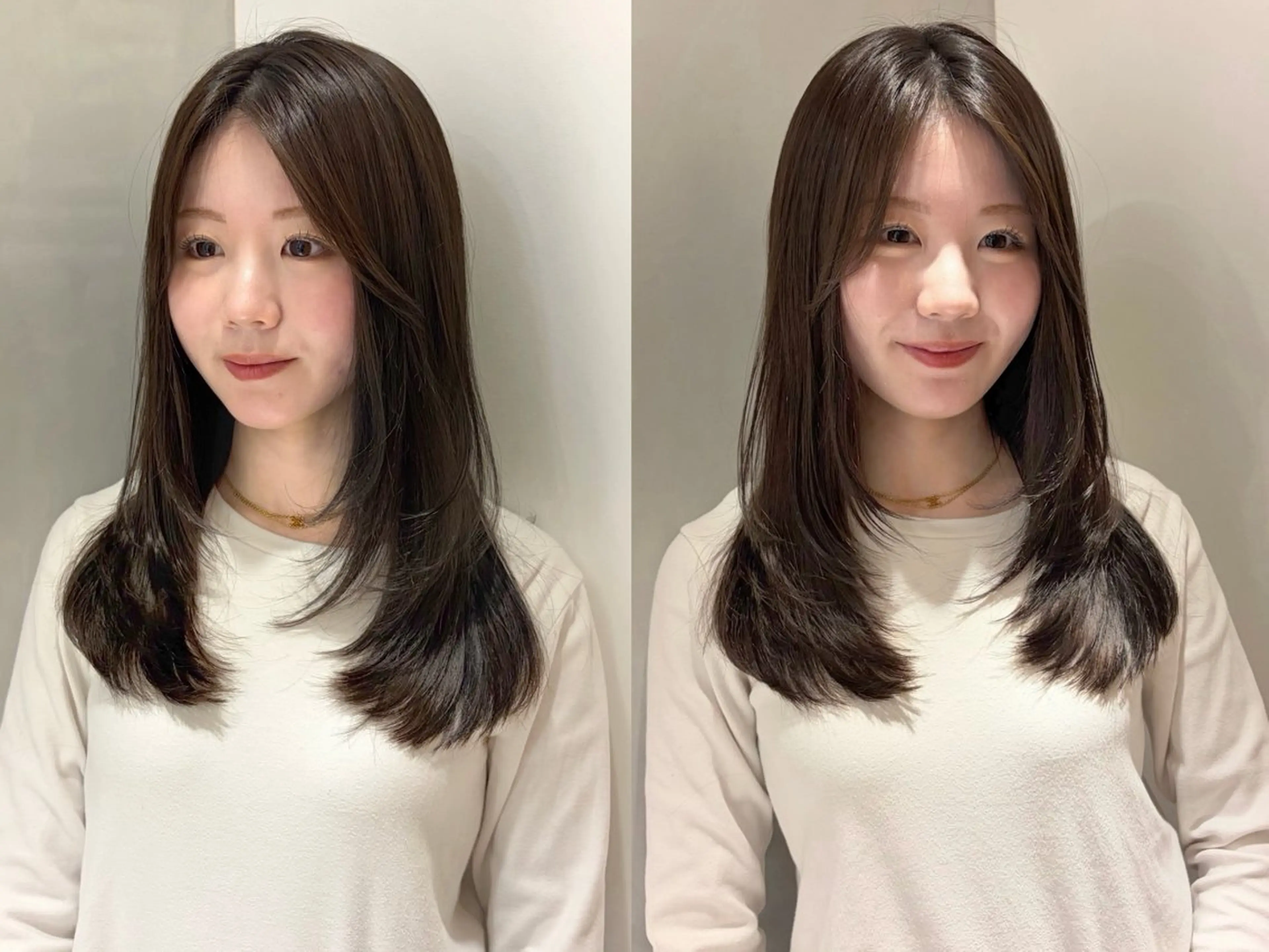 ミディアム カラー カット ヘアカラー トリートメント -みつま はるな-のヘアスタイル
