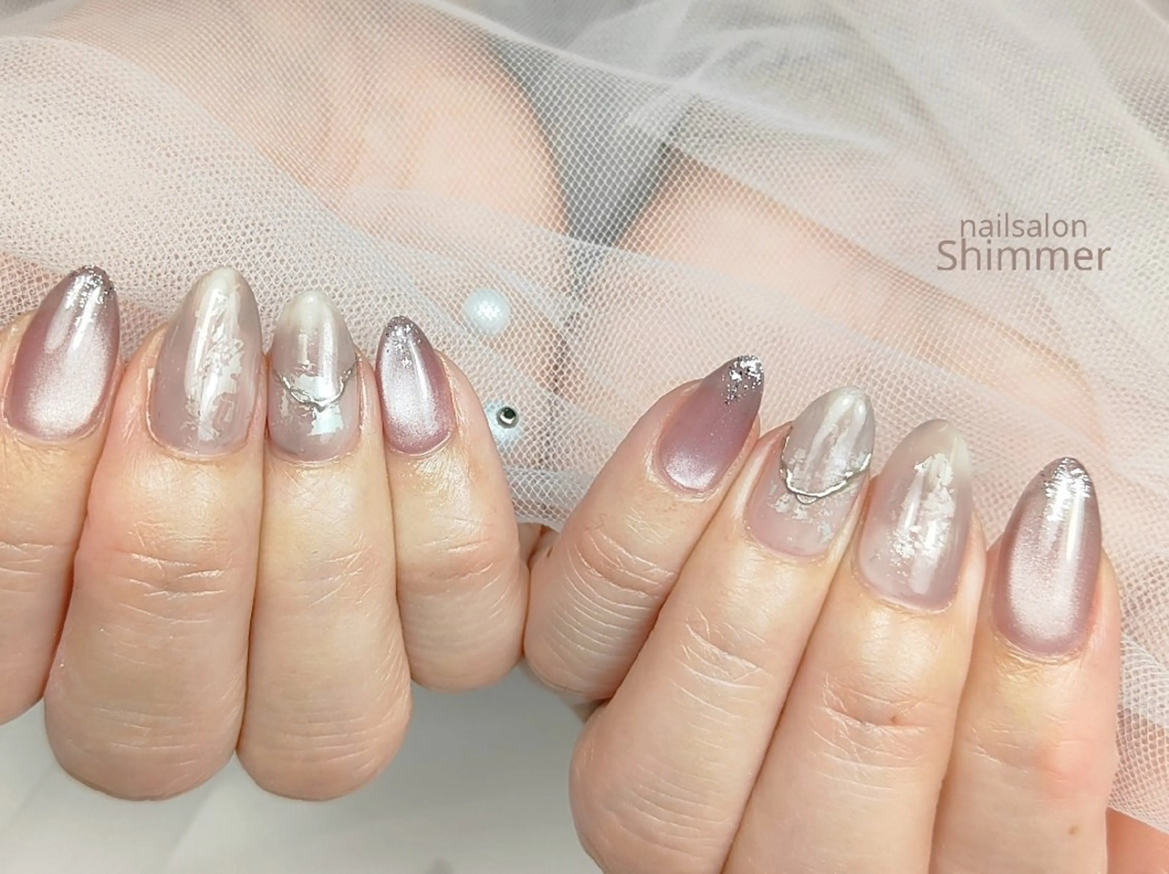 ネイル マグネットネイル Shimmer Asakoのネイルデザイン