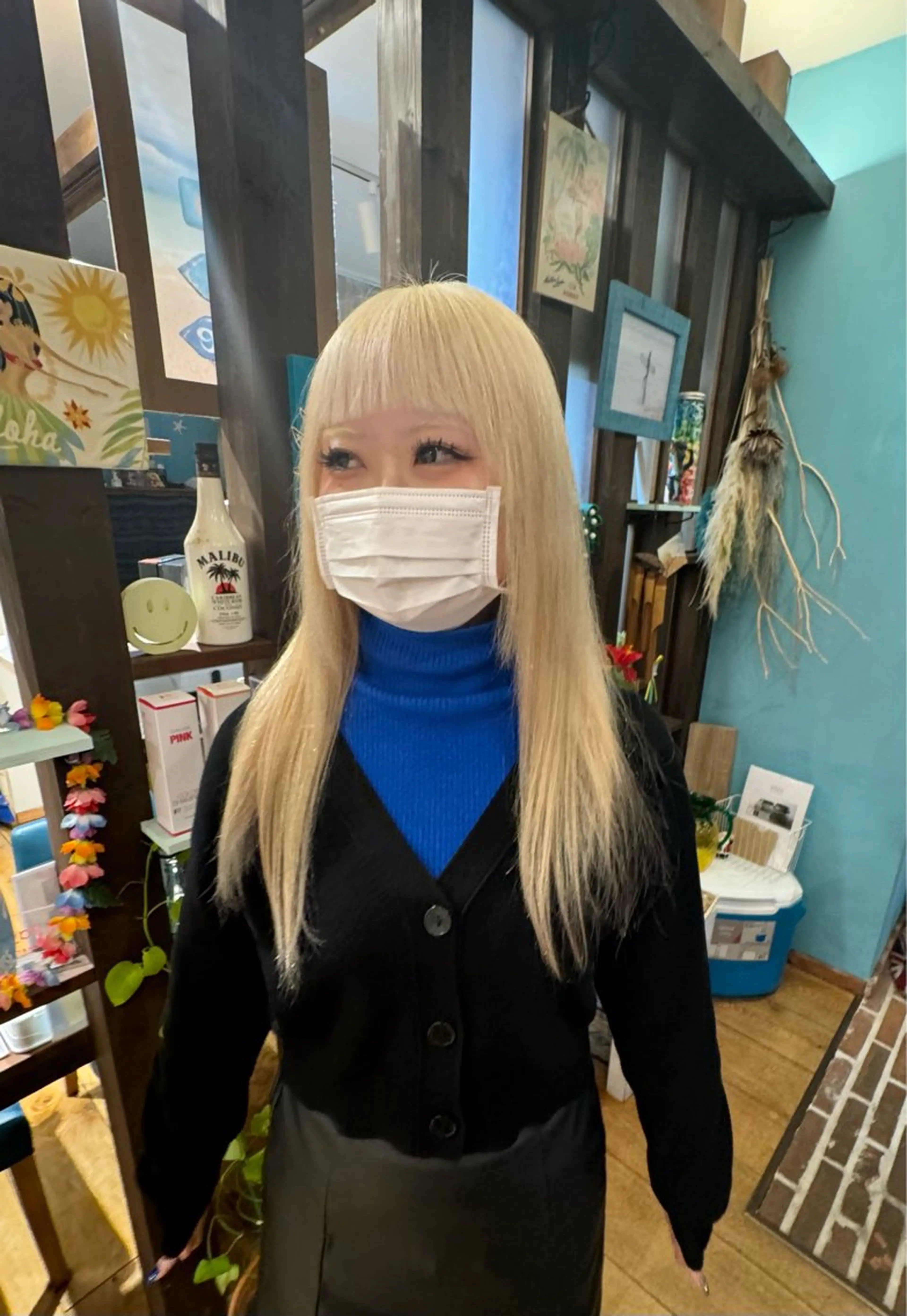 ロング 外国人風カラー ヘアカラー ハイトーン/ ダブルカラー/透明感のヘアスタイル