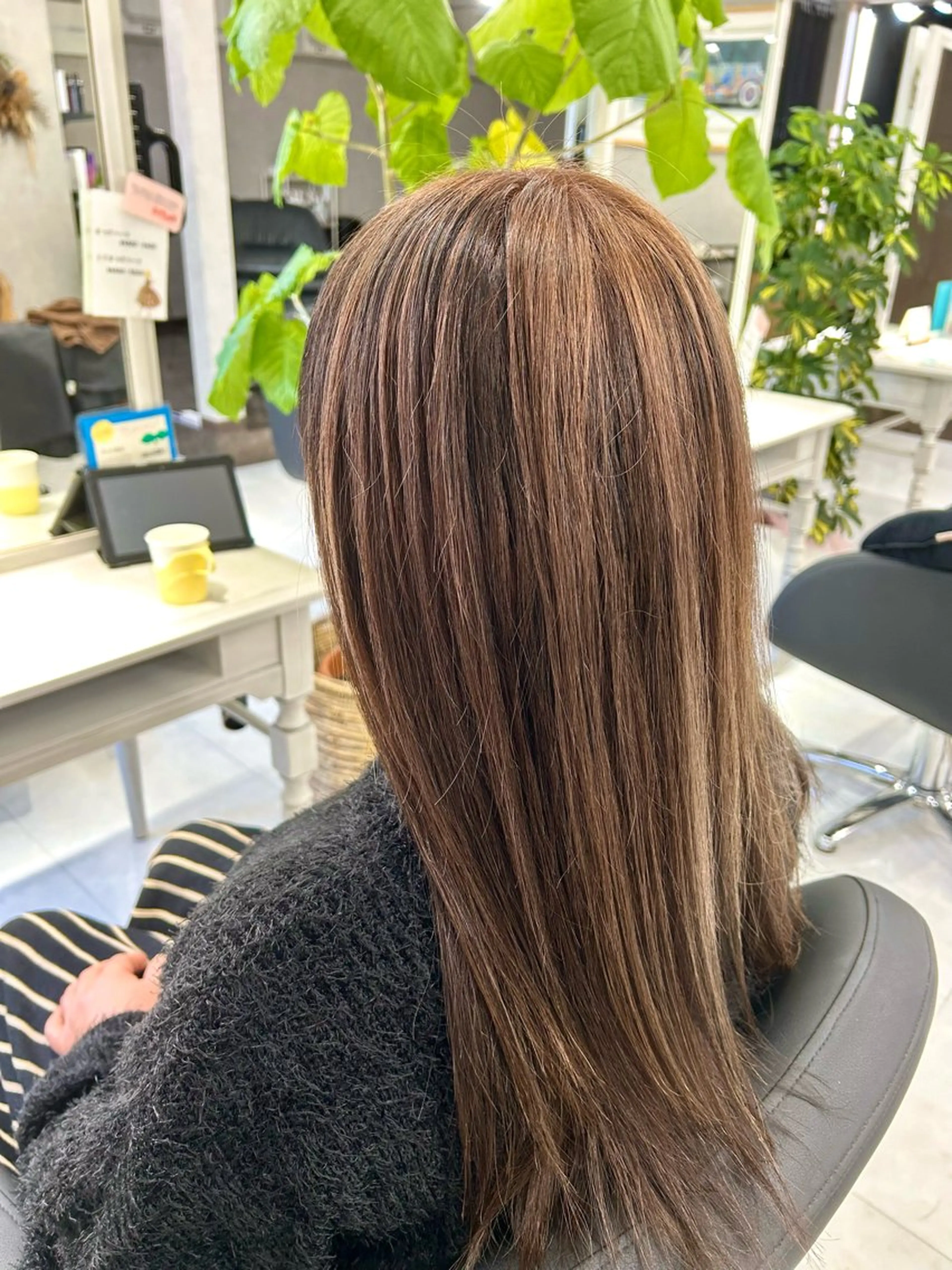 セミロング カラー ハイライトカラー ハイライト カット ヘアカラー 🫧高鹿汰一髪質改善 /白髪ぼかし🫧のヘアスタイル