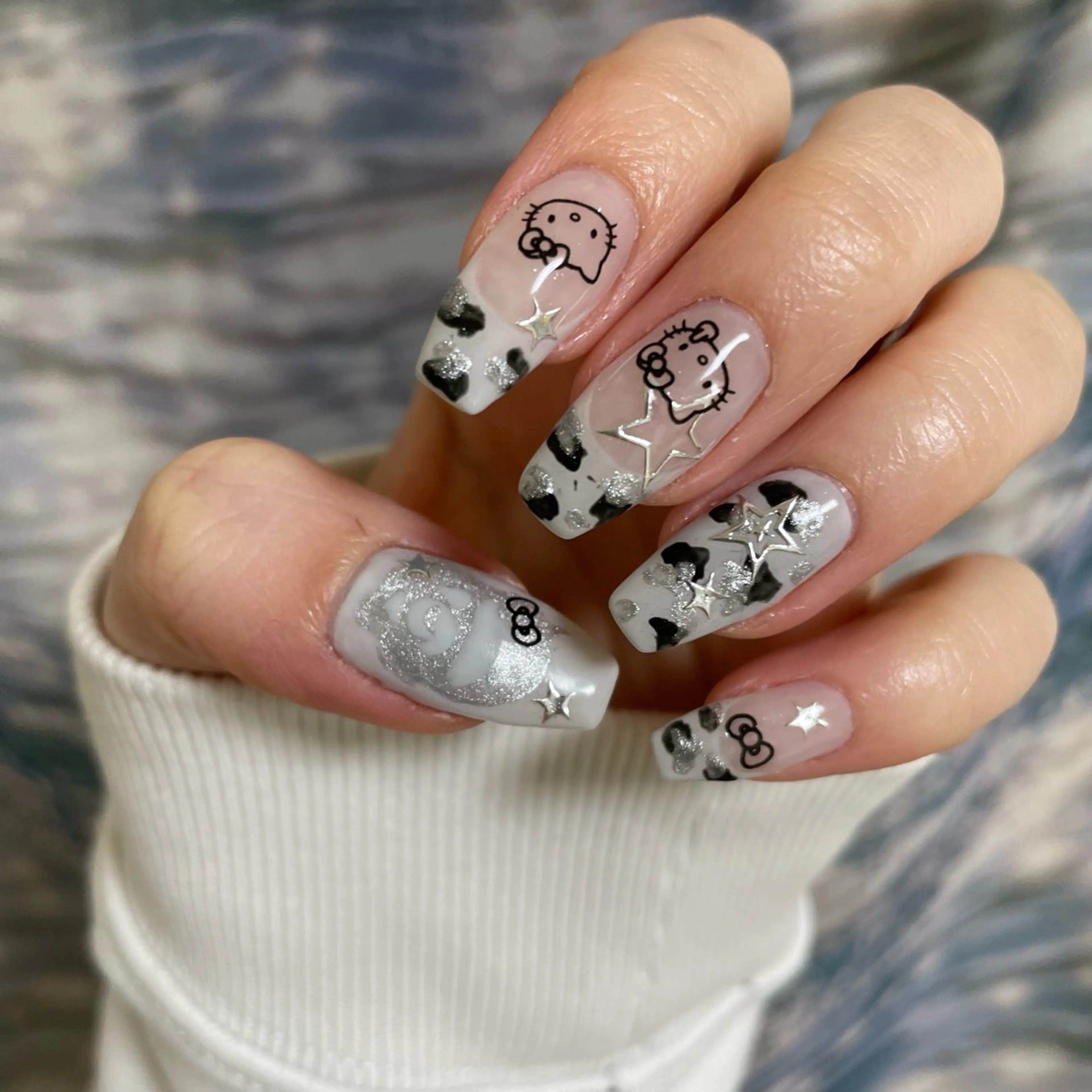 ネイル ハンドネイル うの 韓国ﾈｲﾙ໒꒱⋆⭒˚のネイルデザイン