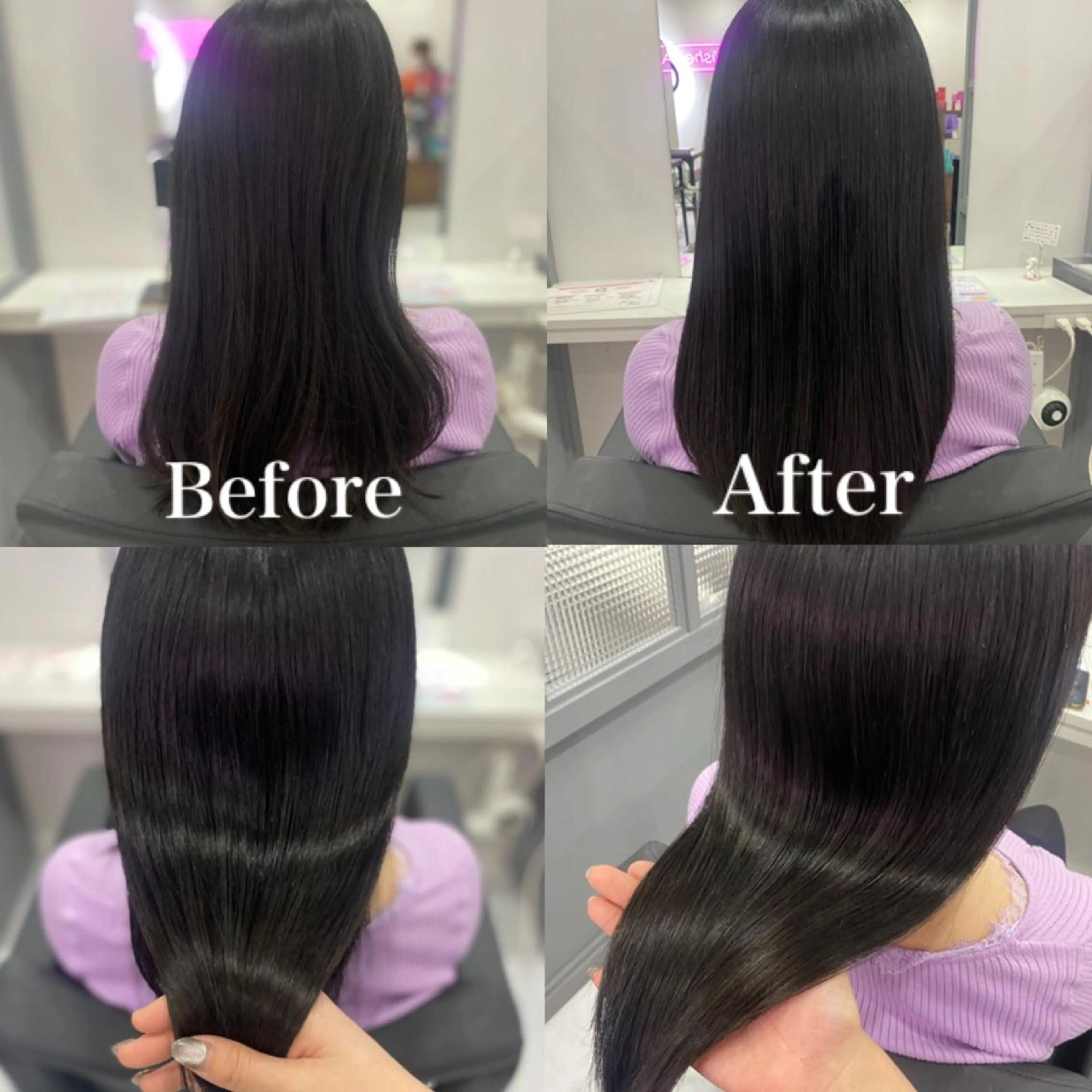 ロング カラー トリートメント トリートメント 髪質改善×矯正🫧 韓国ヘアasamiのヘアスタイル