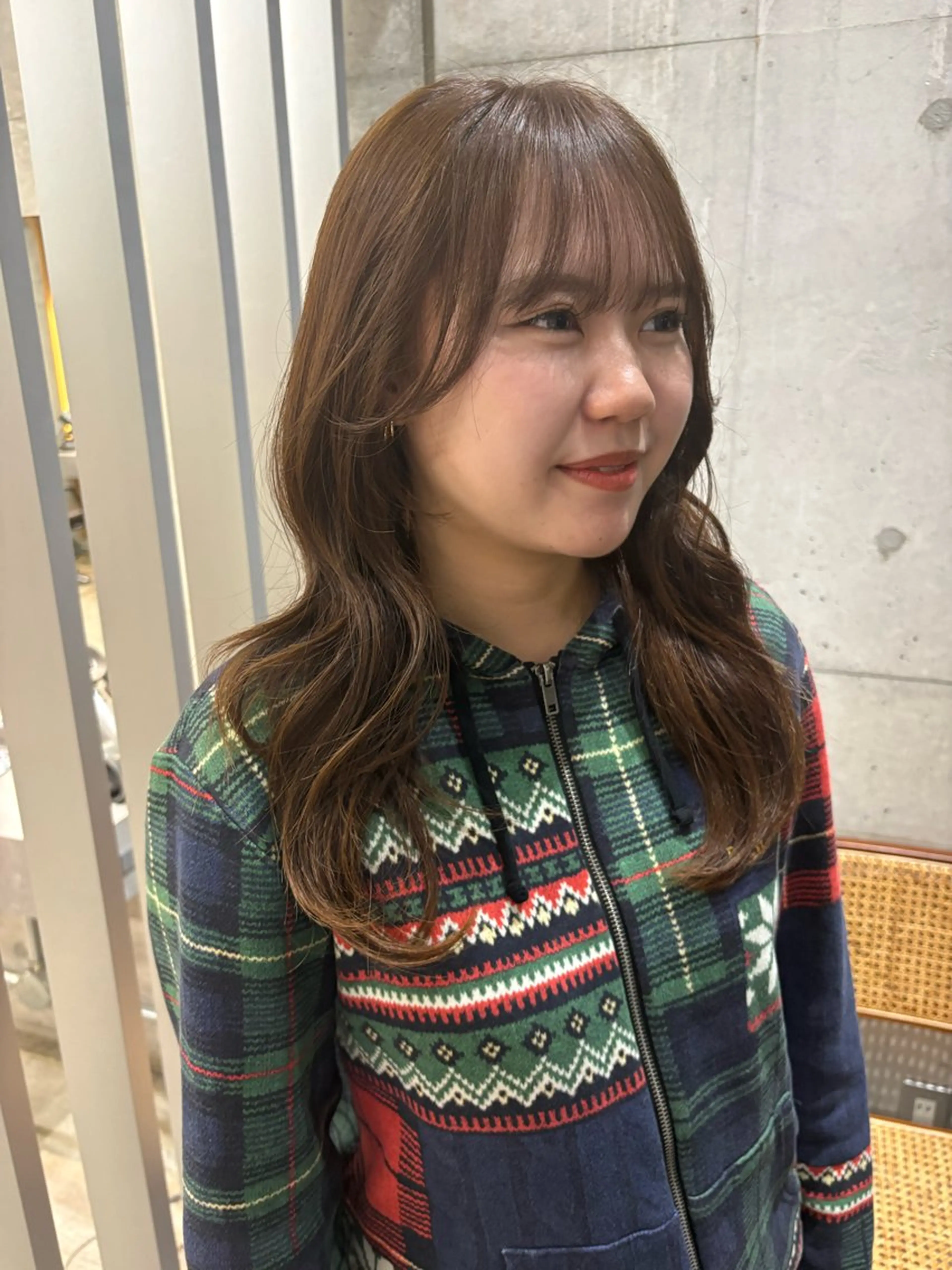セミロング 顔周りカット レイヤーカット Watanabe Maiのヘアスタイル