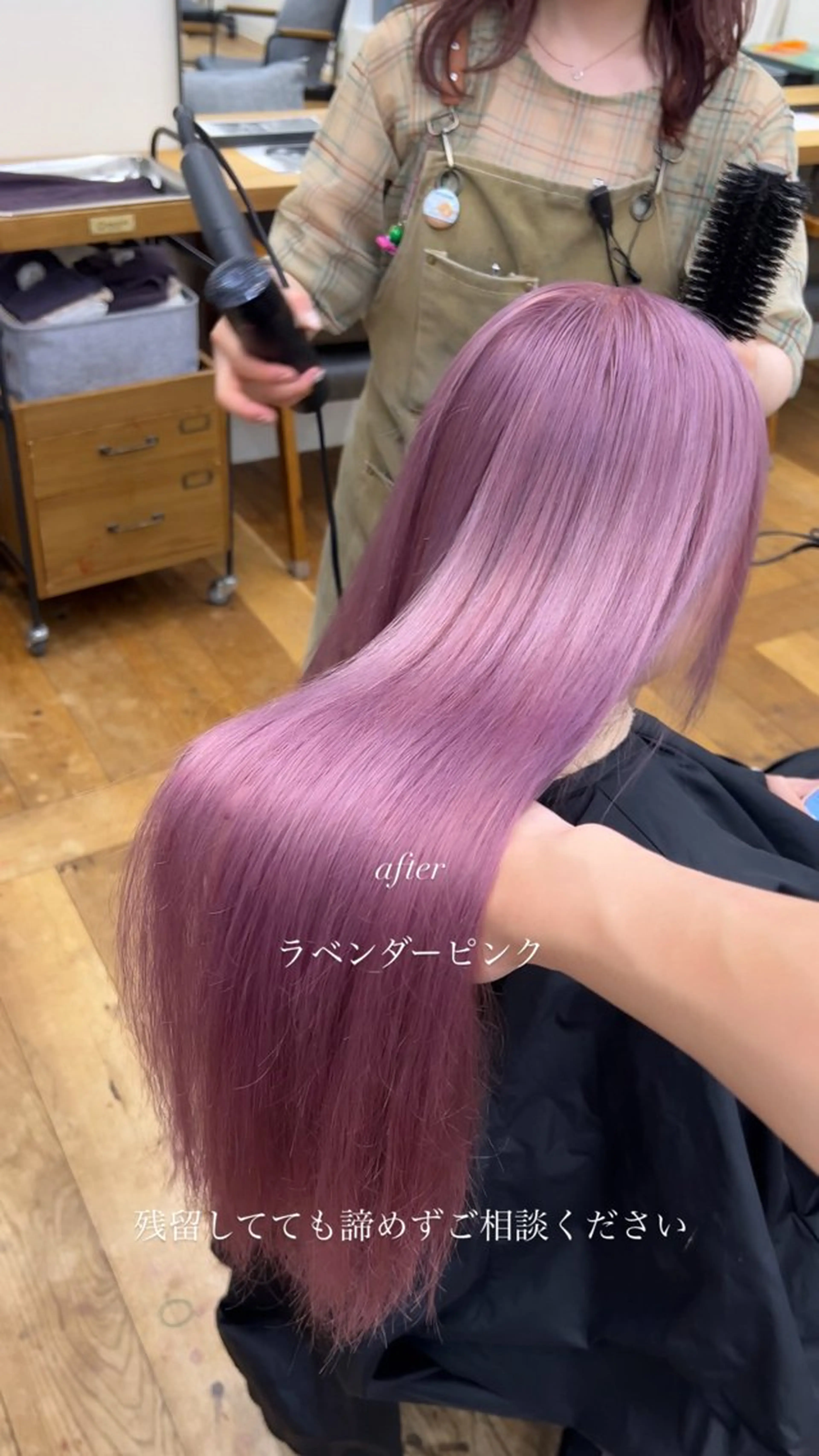 ロング カラー ブリーチ ケアブリーチ ピンクカラー トリートメント カット ヘアカラー トリートメント 抜きっぱなしブロンド /ハイトーン/カナタのヘアスタイル