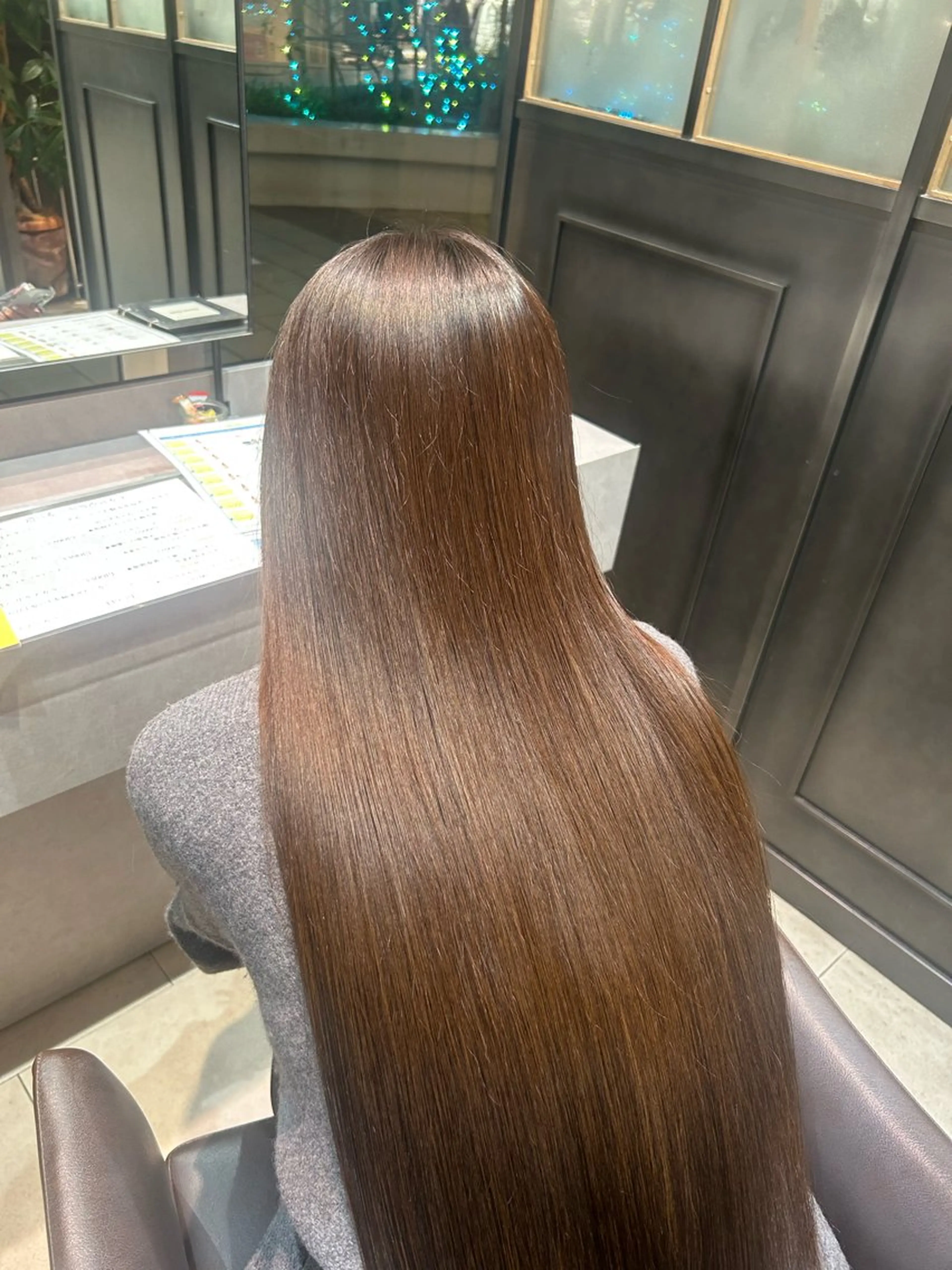 ロング 酸性ストレート カット ヘアカラー 縮毛矯正 Lolonois 森ノ宮【 yui 】のヘアスタイル