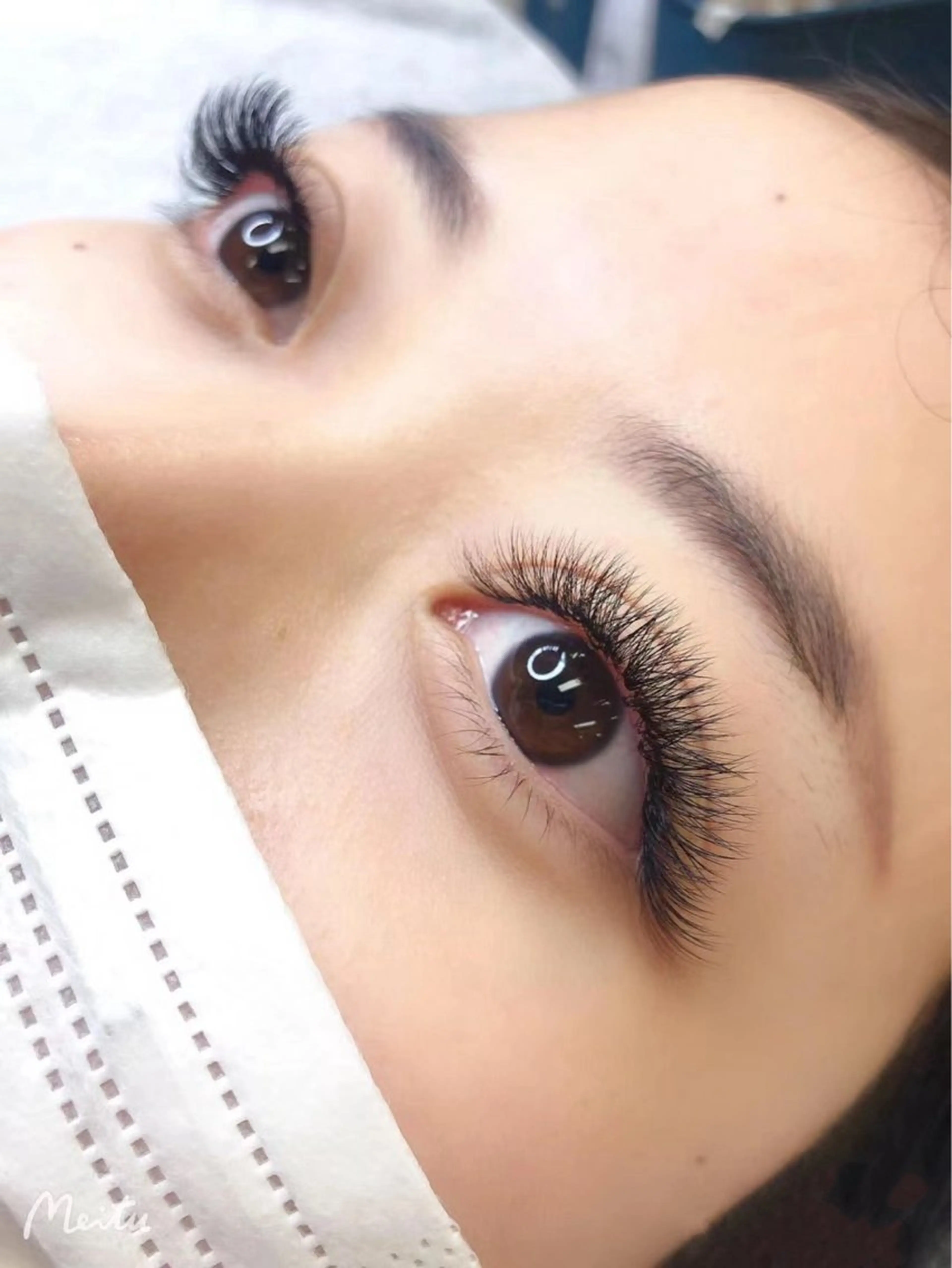 マツエク・マツパ バインドロック カラーマツエク フラットラッシュ ナチュラル パリジェンヌラッシュリフト YK• マツエクサロンのマツエク・マツパデザイン