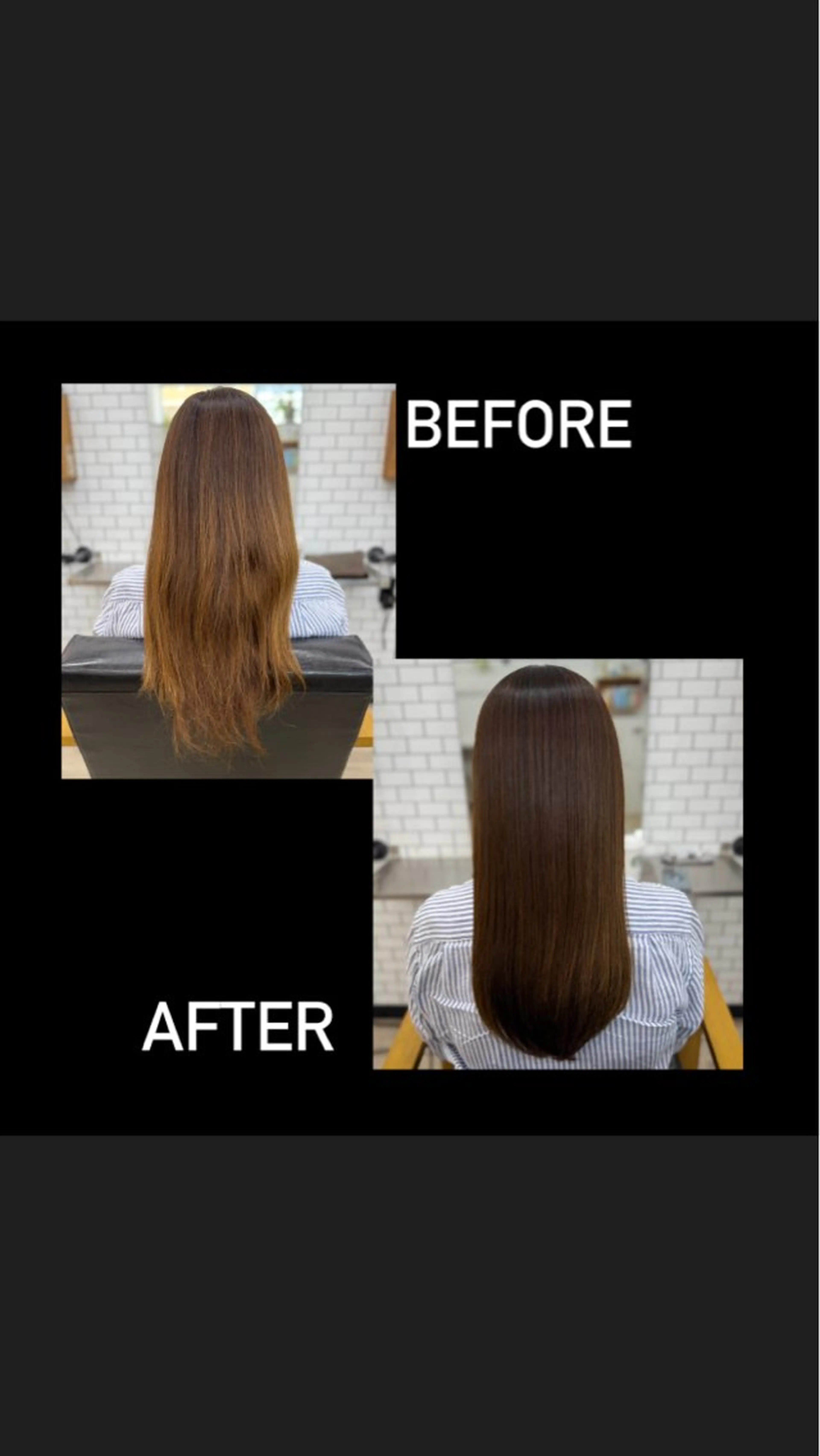 【女性限定⭐️オススメ】 ★乾かすだけでまとまる圧倒的艶髪★髪質改善ストレート＋カラーの写真