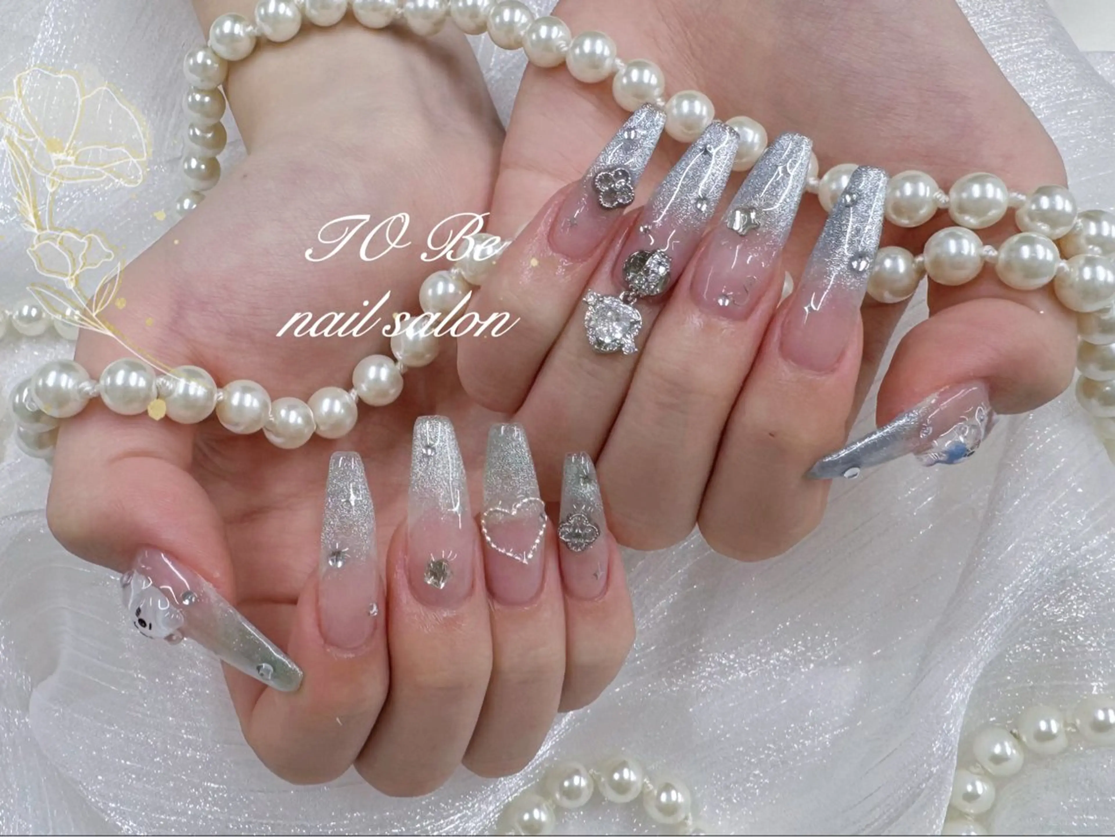 ロング ハンドネイル Nail Salon To Be珈月のネイルデザイン