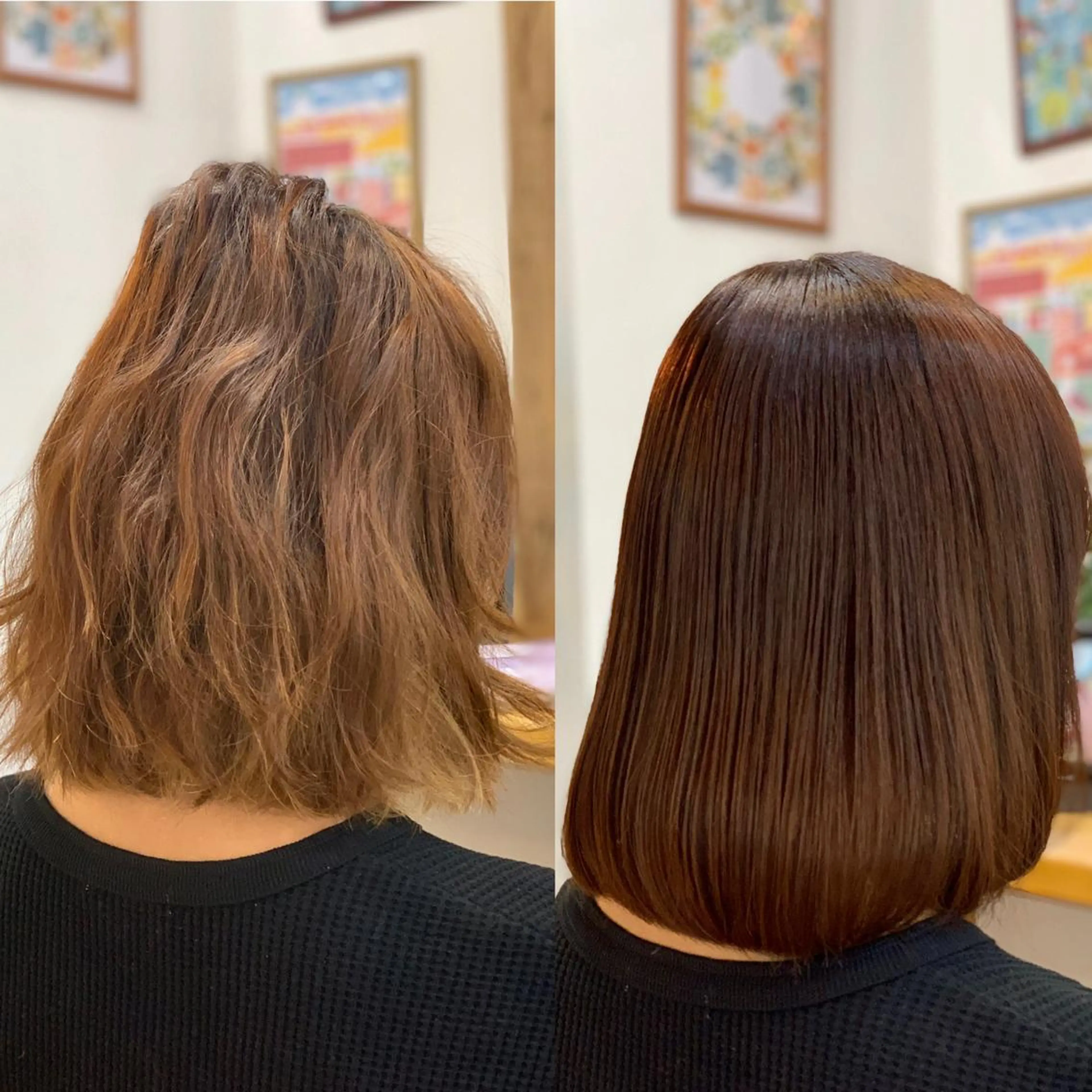 ミディアム カット ヘアカラー トリートメント 一ノ瀬 暁のヘアスタイル