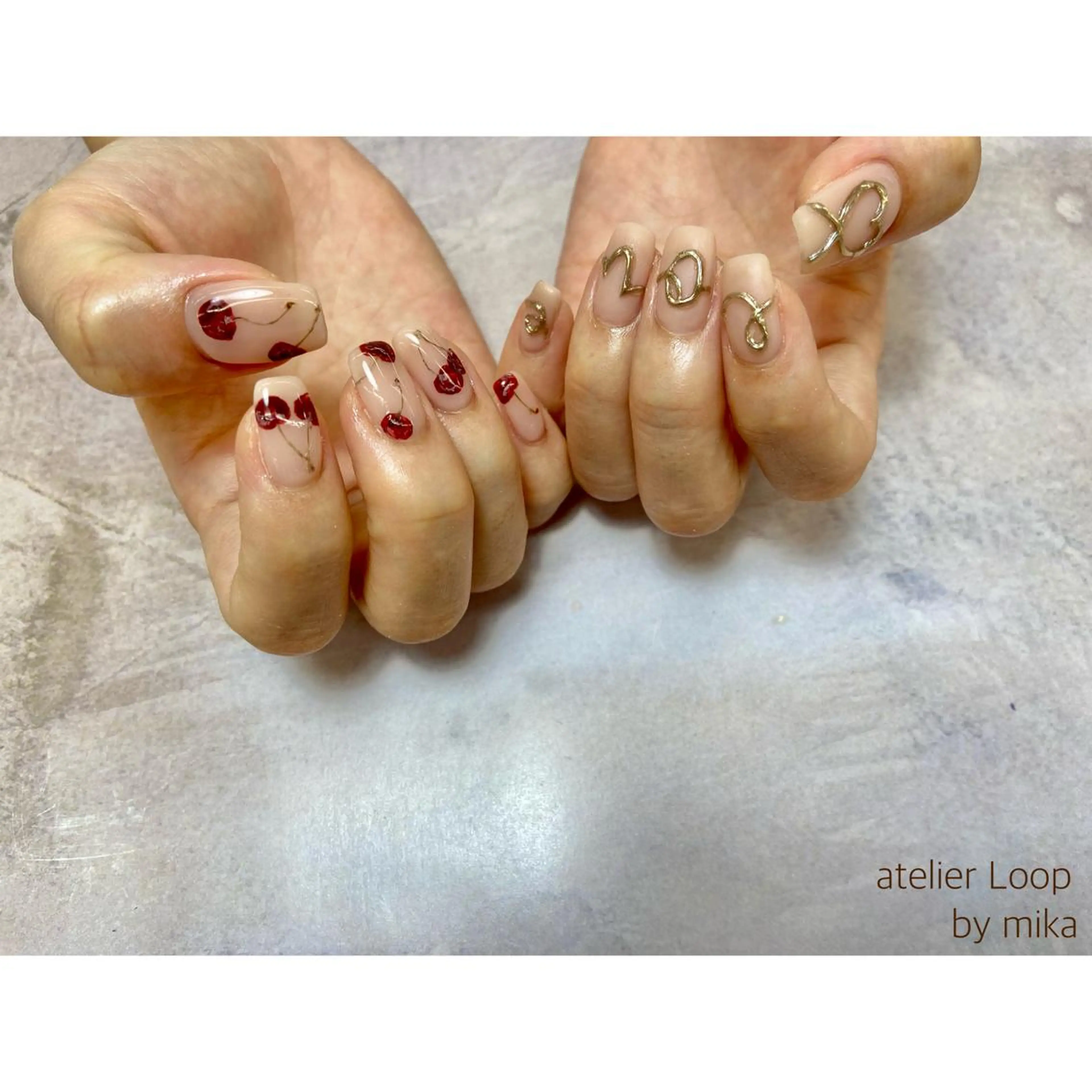 ネイル アートネイル クリアネイル ジェルネイル グラデーション 韓国ネイル ハンドネイル atelier Loop♪MIKAのネイルデザイン