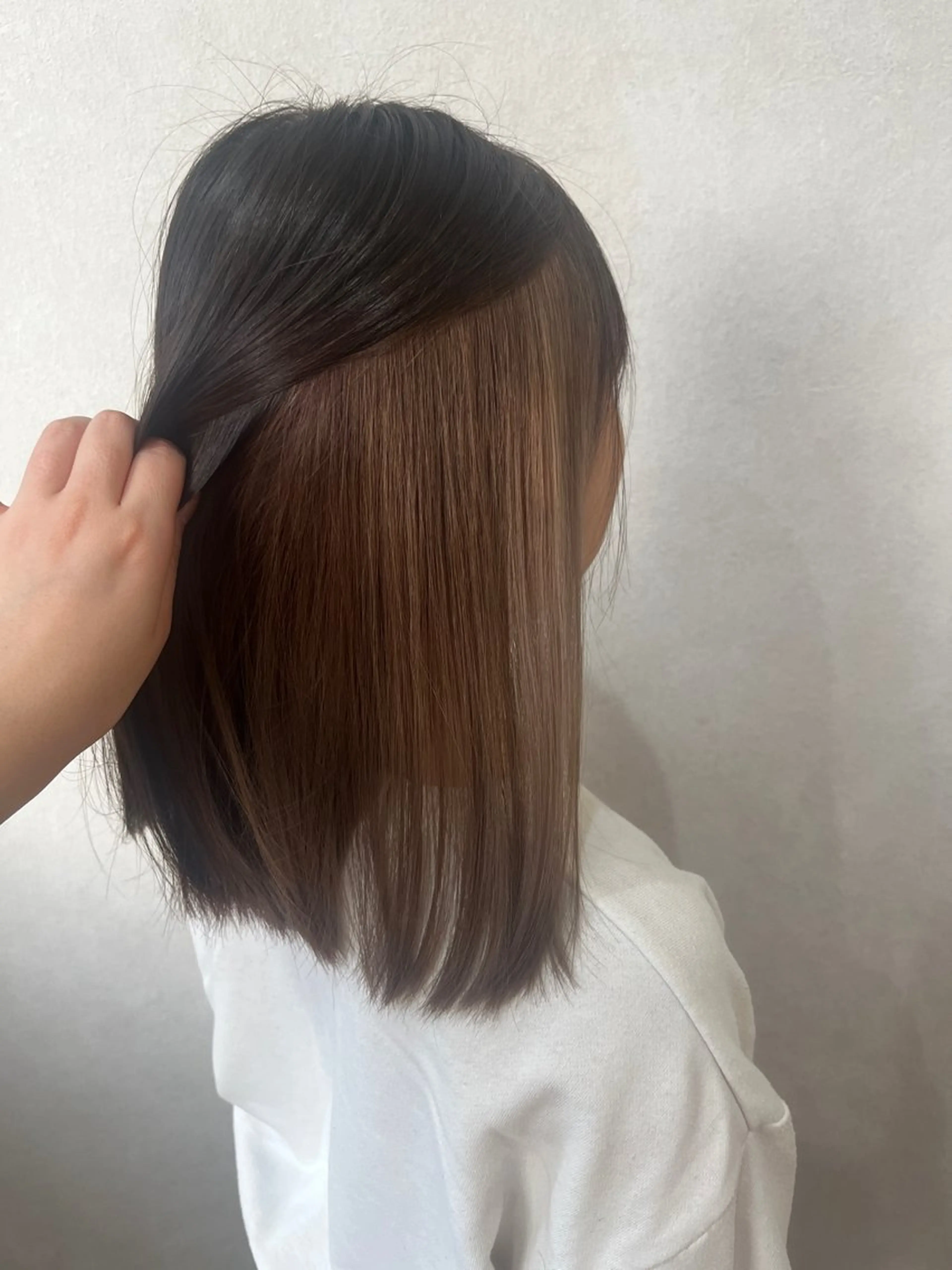 セミロング カラー ヘアカラー トリートメント うる艶カラー🫧/ 武笠 友香🤍のヘアスタイル