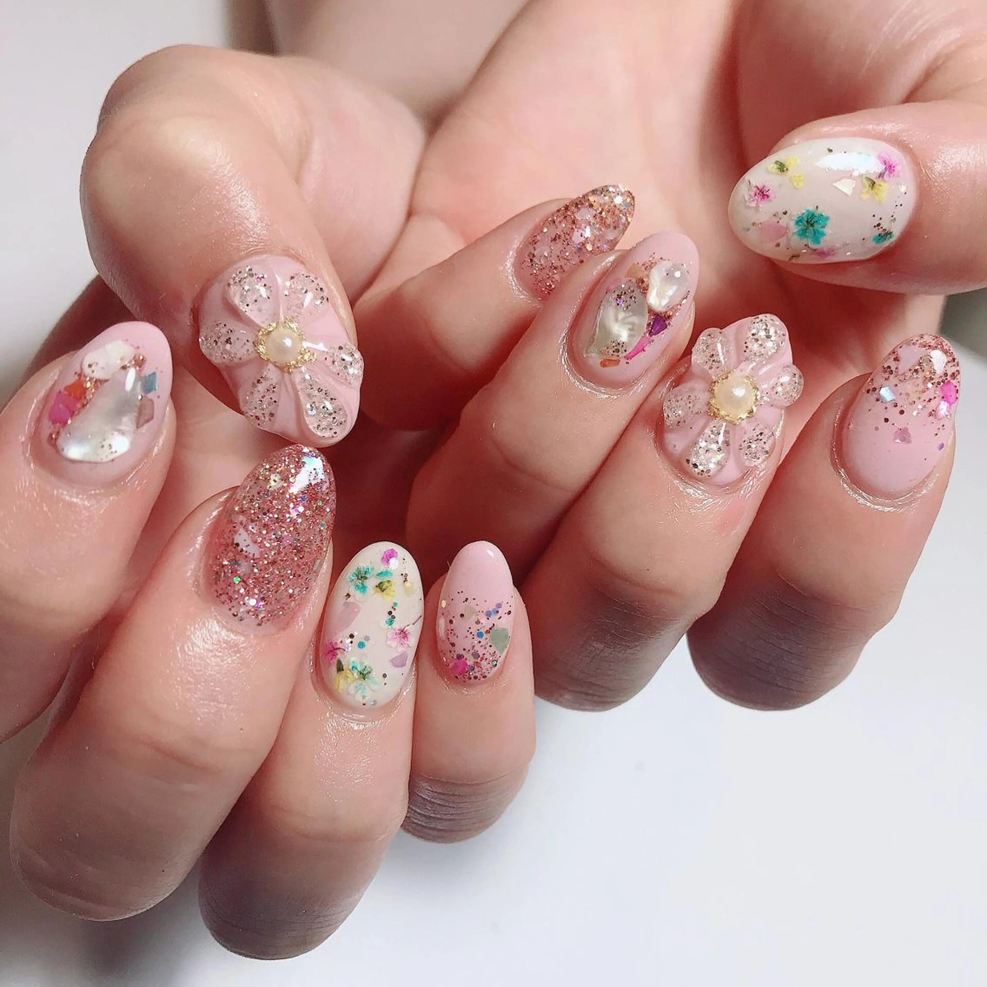 ネイル フラワーネイル ジェルネイル ハンドネイル Nakazawa Mayuのネイルデザイン