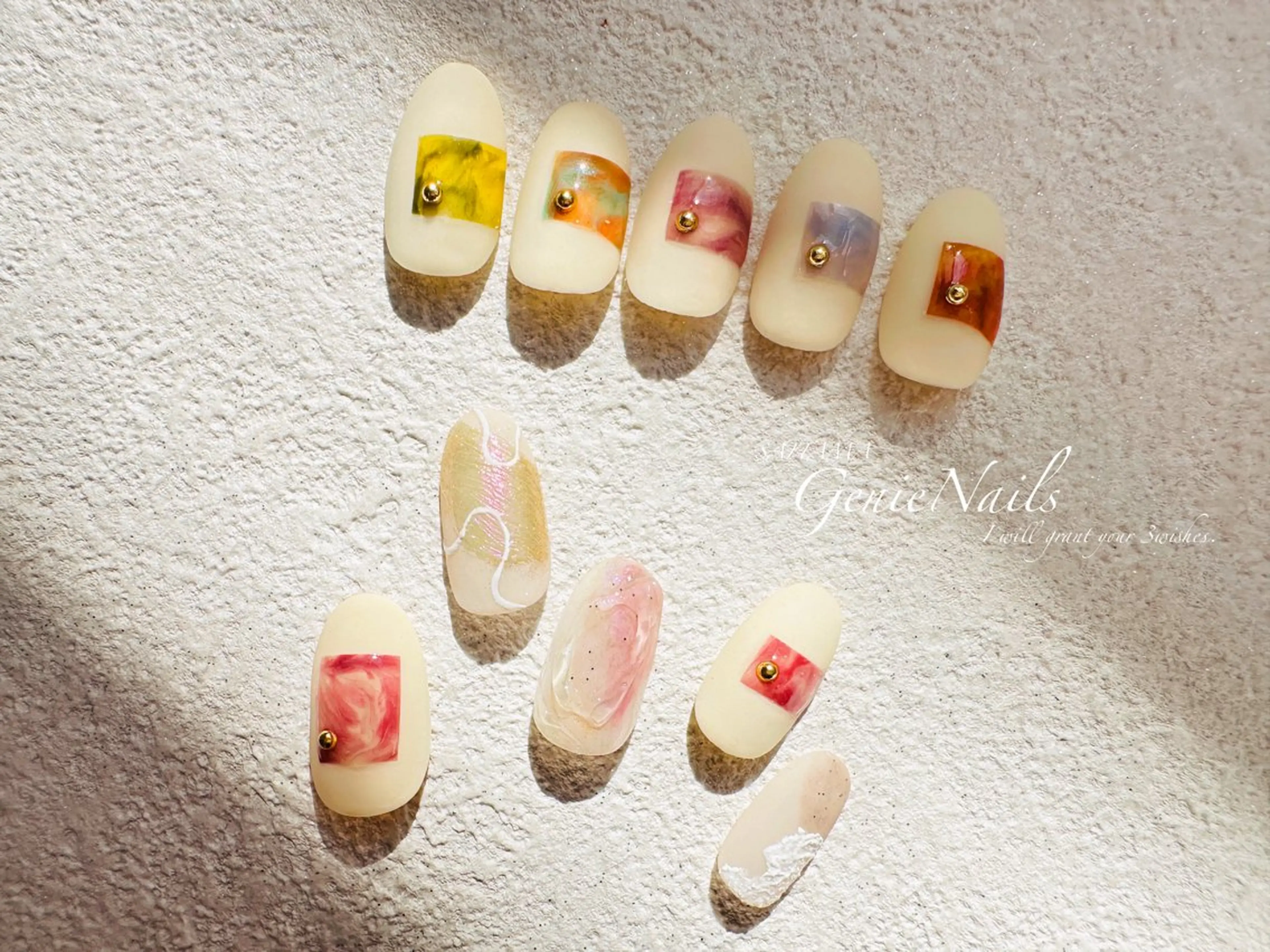 ネイル アートネイル フットネイル 持ち込み 冬ネイル Genie Nailsのネイルデザイン