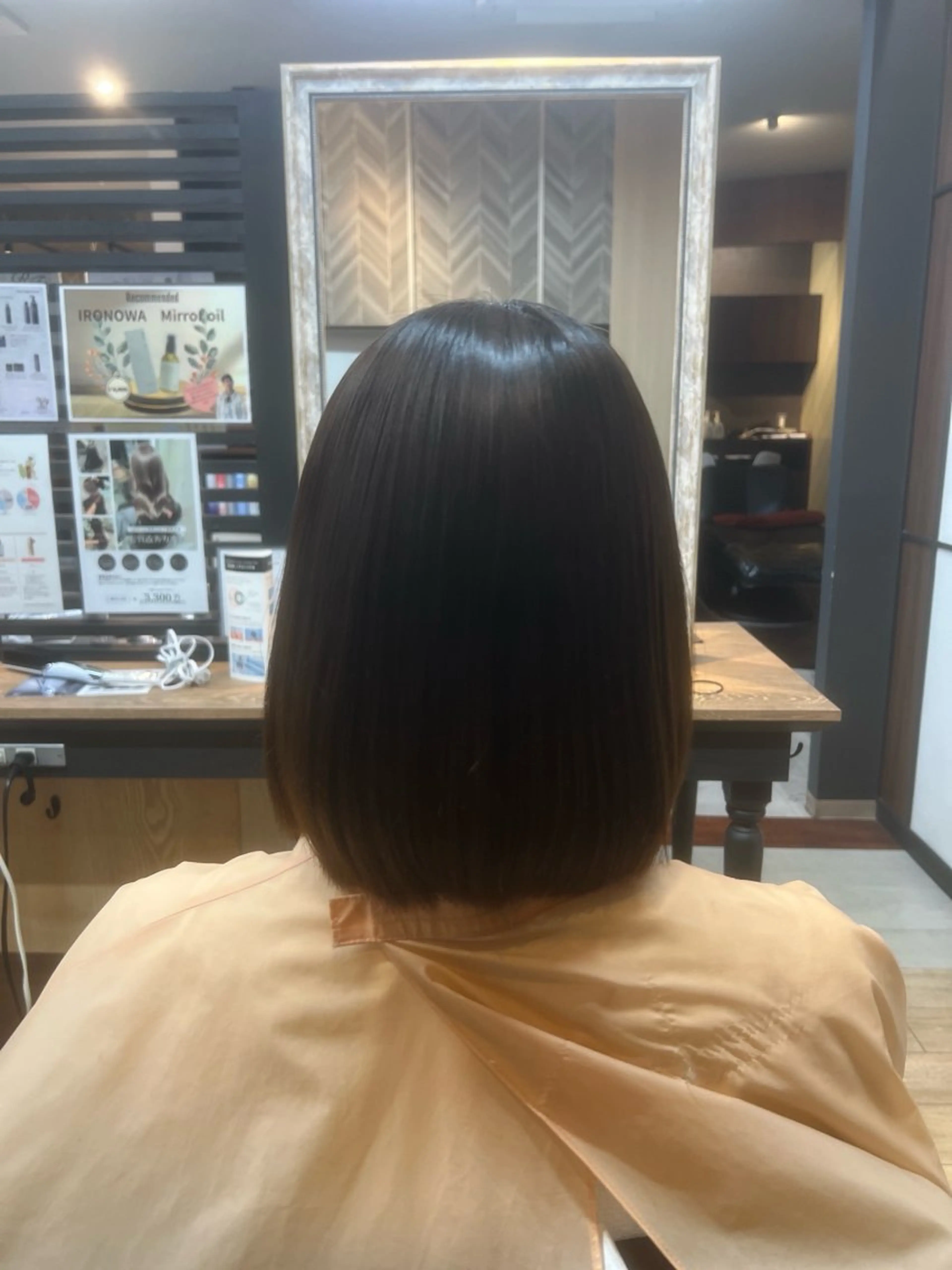 ミディアム 縮毛矯正 ナカオ シュウヘイのヘアスタイル